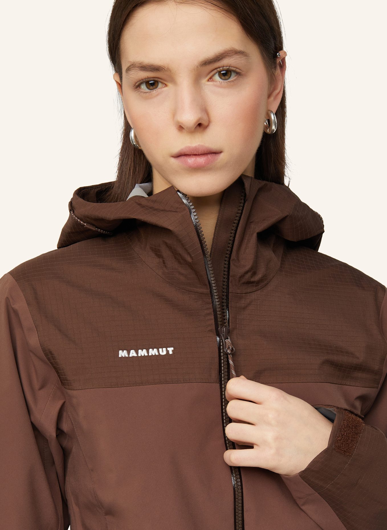 MAMMUT Hardshelljacke DUCAN GUIDE HS mit Kapuze: BRAUN