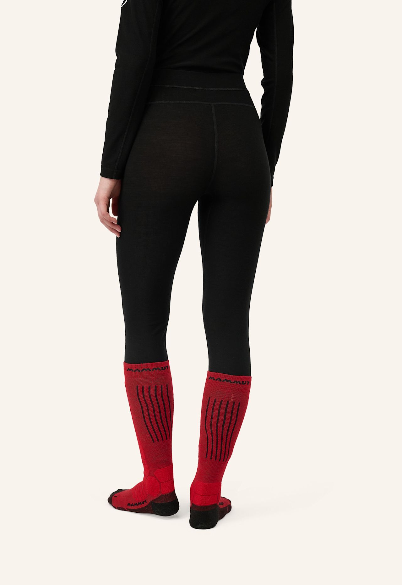 MAMMUT Tights TREE WOOL THERMAL FL LONG: SCHWARZ