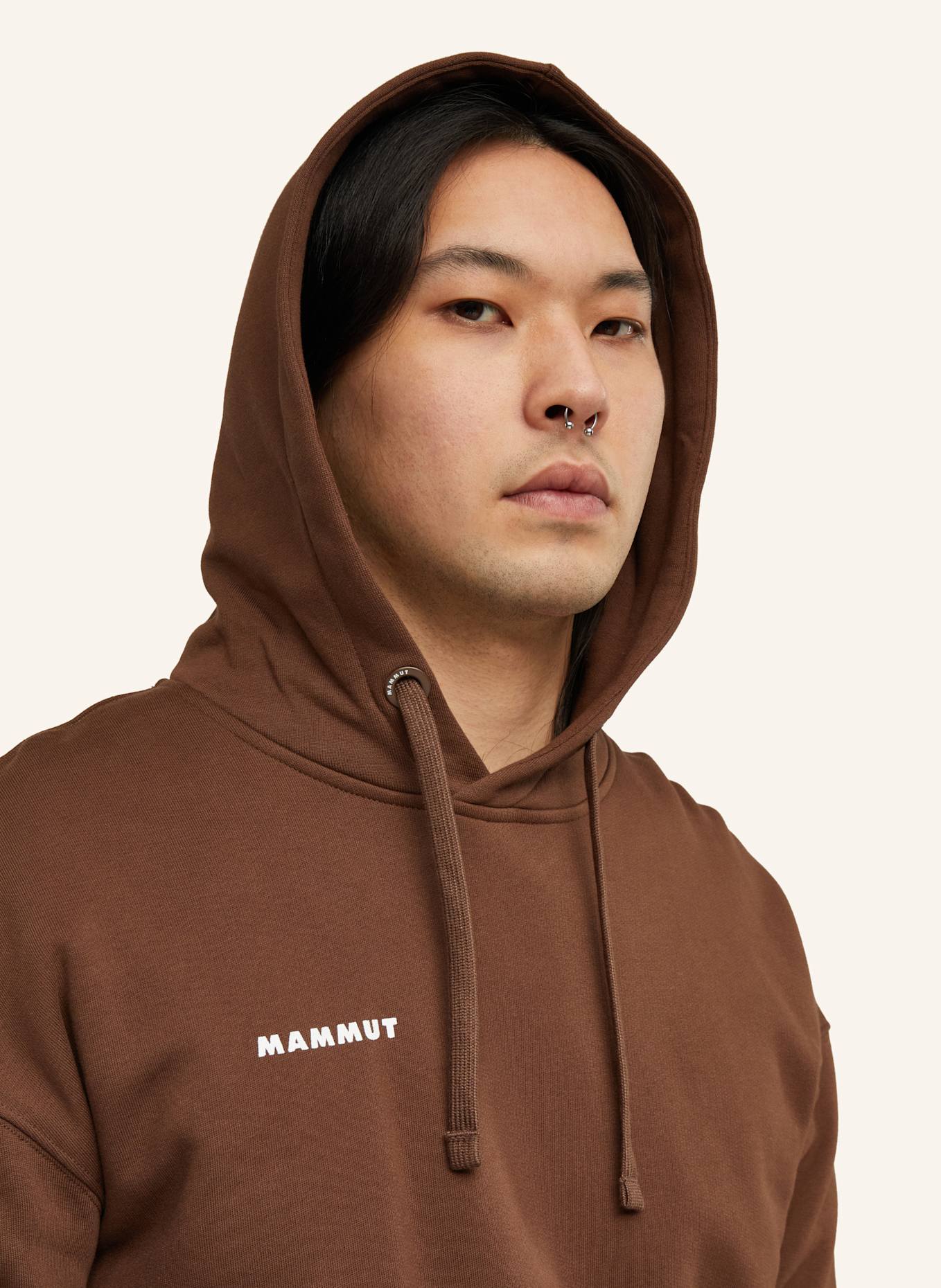 MAMMUT Midlayer-Pullover BASE ML MINI LOGO: BRAUN