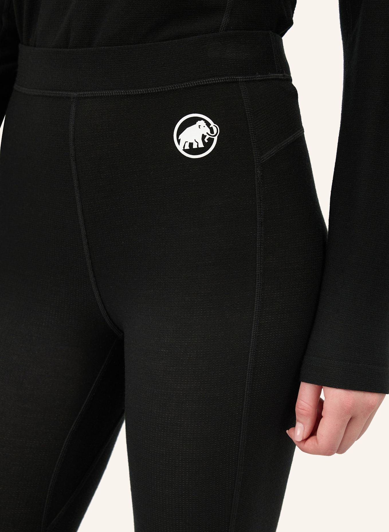 MAMMUT Tights TREE WOOL THERMAL FL LONG: SCHWARZ