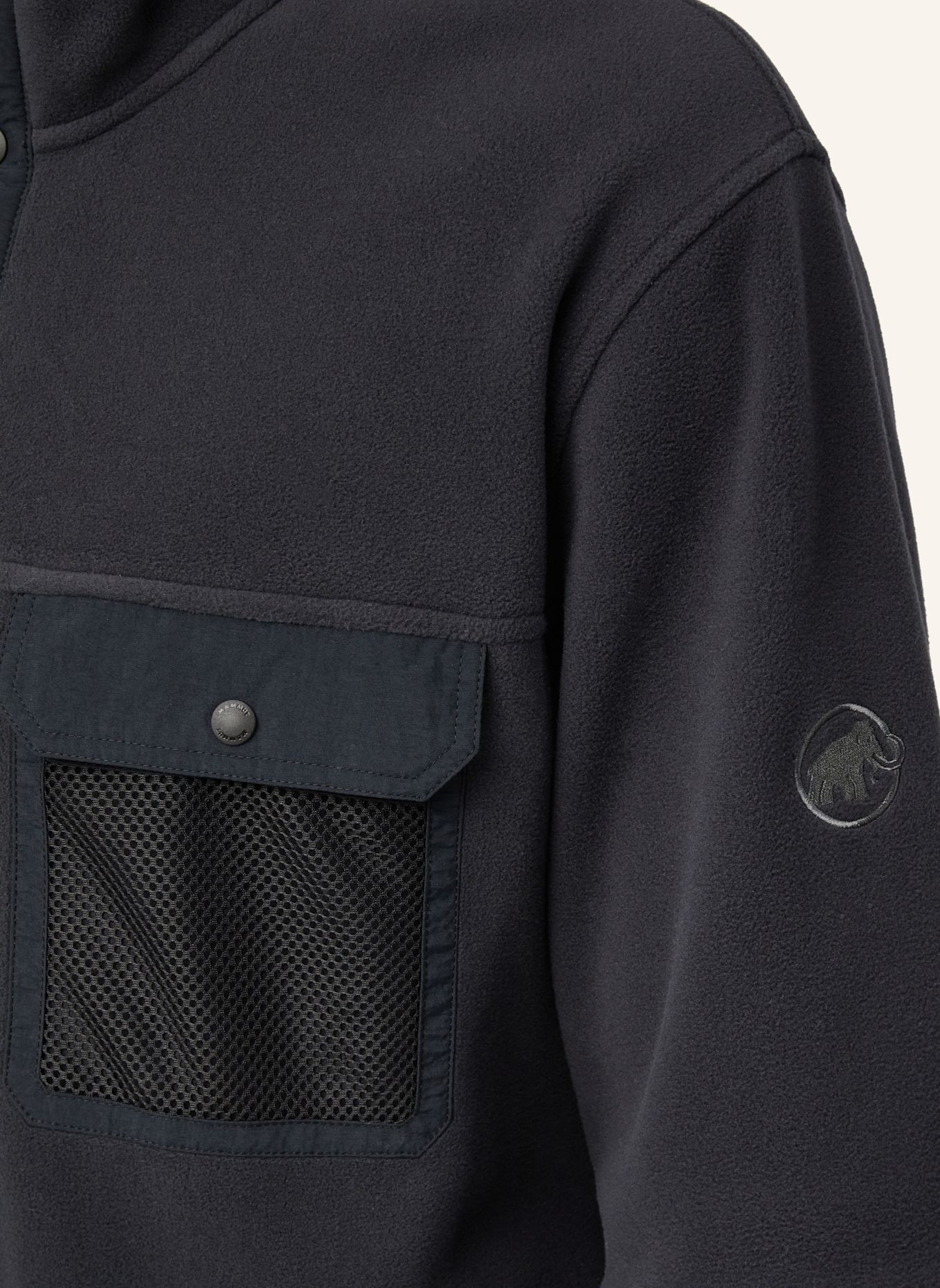 MAMMUT Midlayer-Pullover MOONSTONE LIGHT ML HYBRID: SCHWARZ