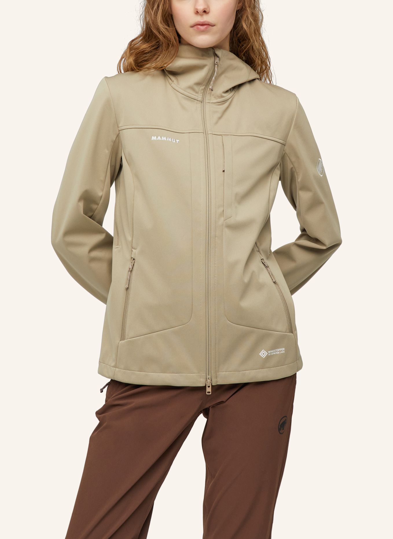 MAMMUT Softshell-Jacke ULTIMATE VIII SO HOODED: BRAUN