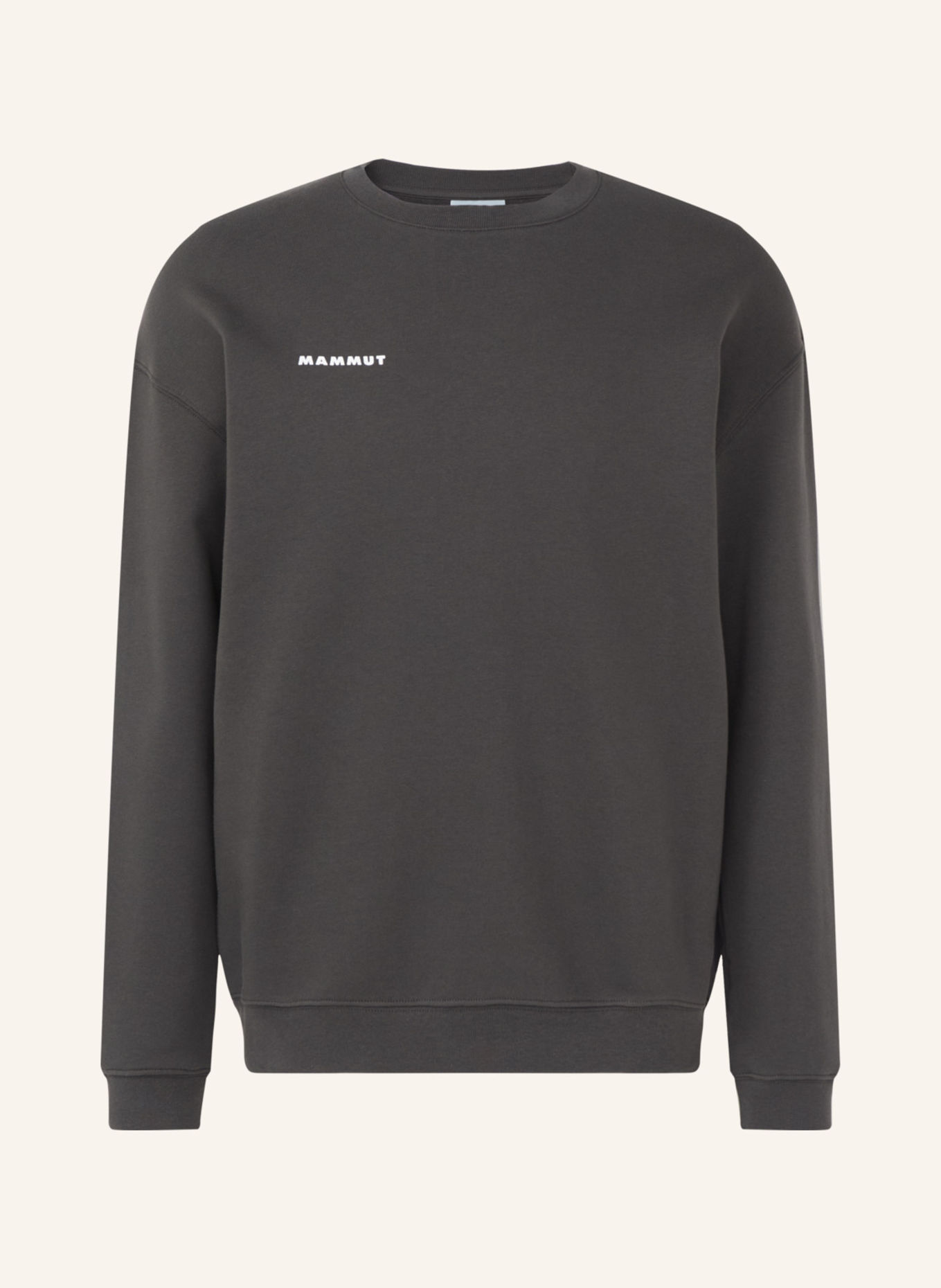 MAMMUT Midlayer-Pullover BASE ML CREW NECK MINI LOGO: GRAU