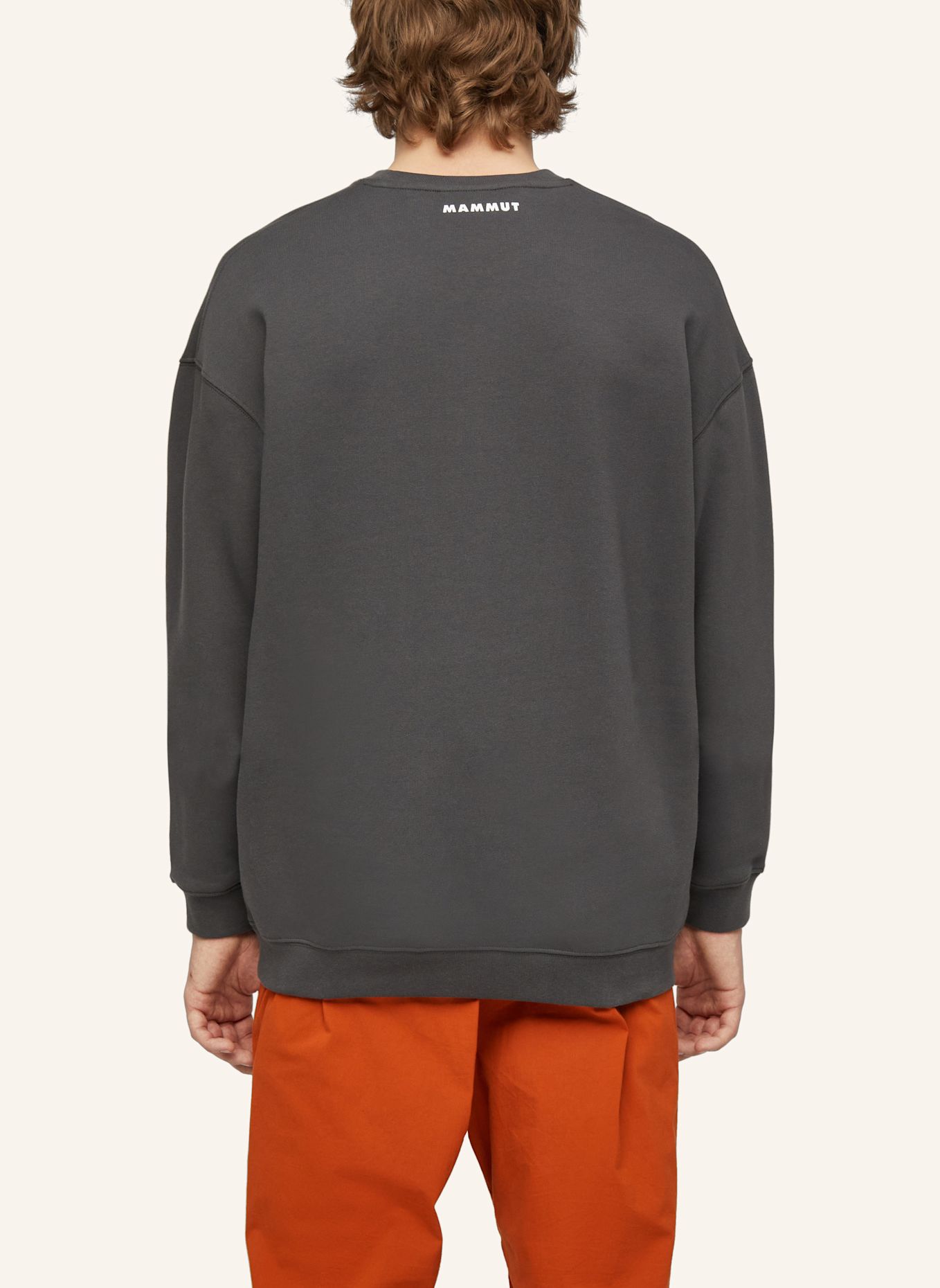 MAMMUT Midlayer-Pullover BASE ML CREW NECK MINI LOGO: GRAU