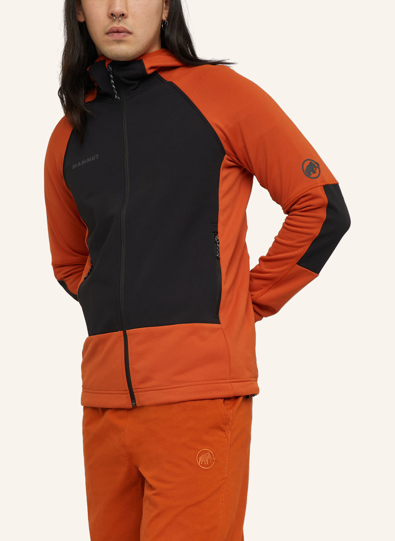 MAMMUT Midlayer-Jacke MASSONE ML HOODED: BRAUN