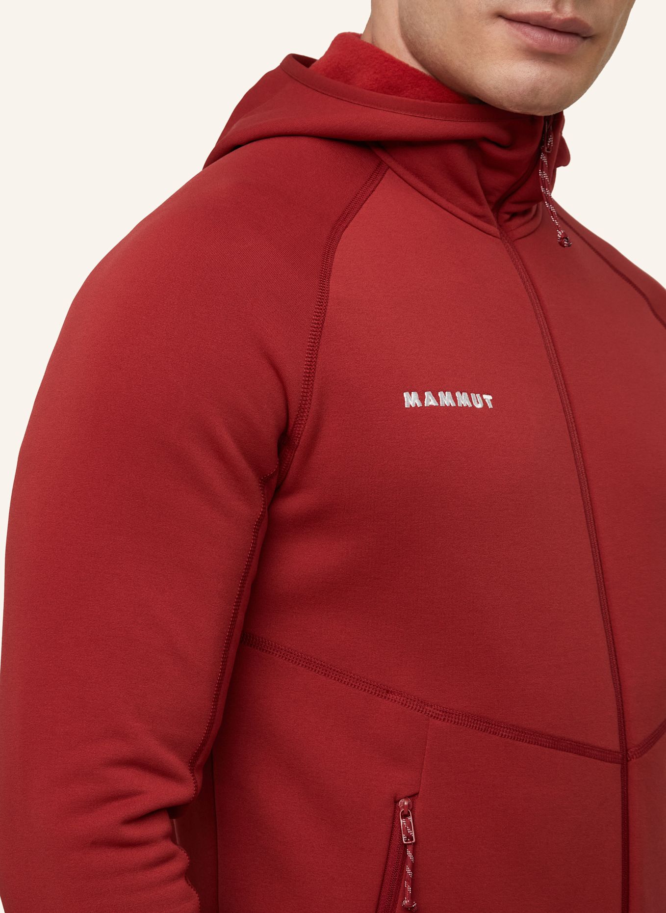 MAMMUT Midlayer-Jacke ACONCAGUA ML mit Kapuze: ROT