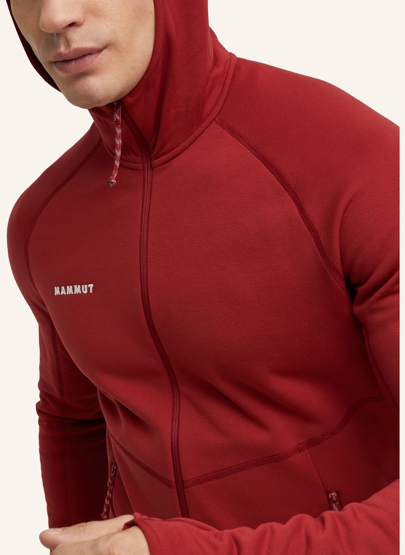 MAMMUT Midlayer-Jacke ACONCAGUA ML mit Kapuze: ROT