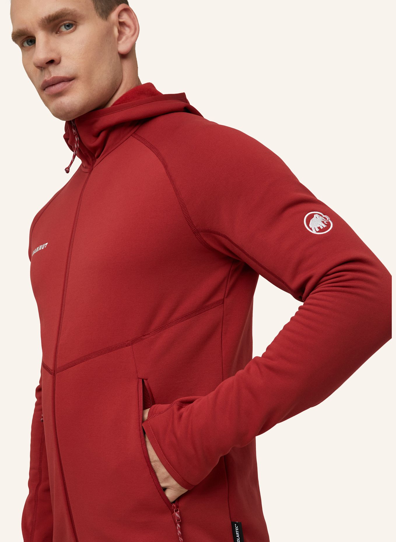 MAMMUT Midlayer-Jacke ACONCAGUA ML mit Kapuze: ROT