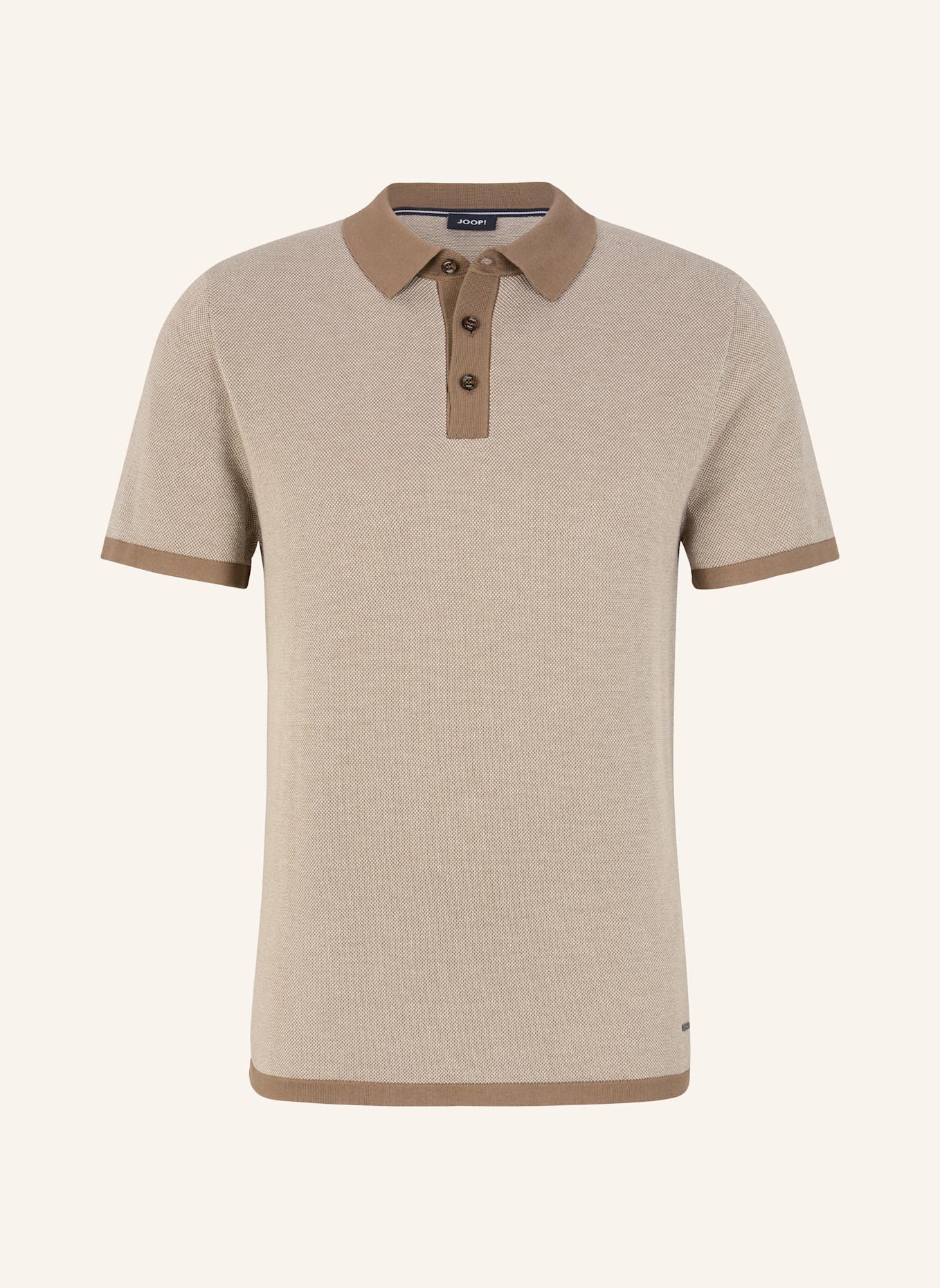 JOOP! Strick-Poloshirt Regular Fit: HELLBRAUN