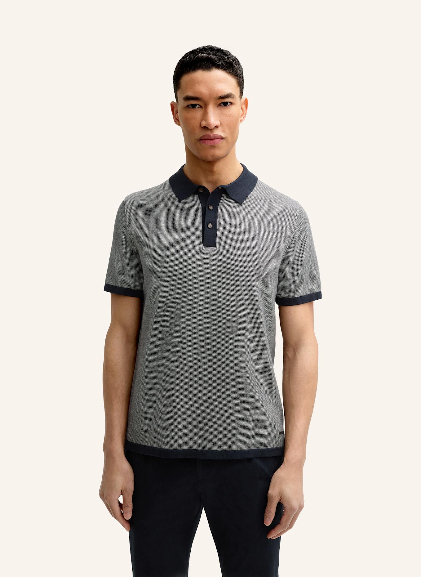 JOOP! Strick-Poloshirt Regular Fit: DUNKELBLAU