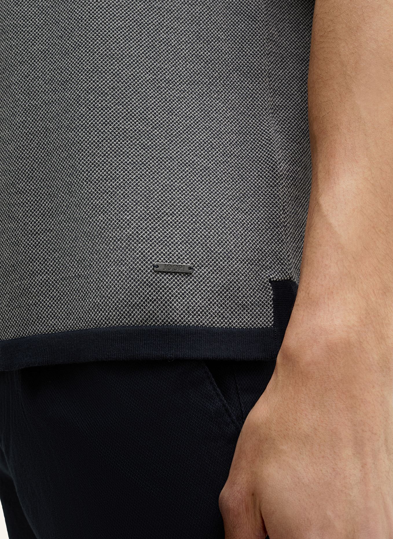 JOOP! Strick-Poloshirt Regular Fit: DUNKELBLAU
