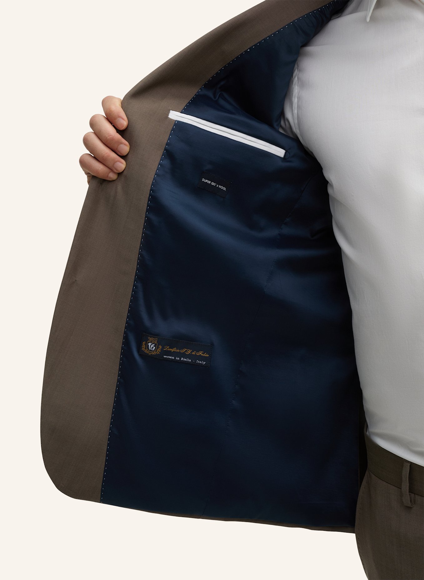JOOP! Anzug Modern Fit: HELLBRAUN