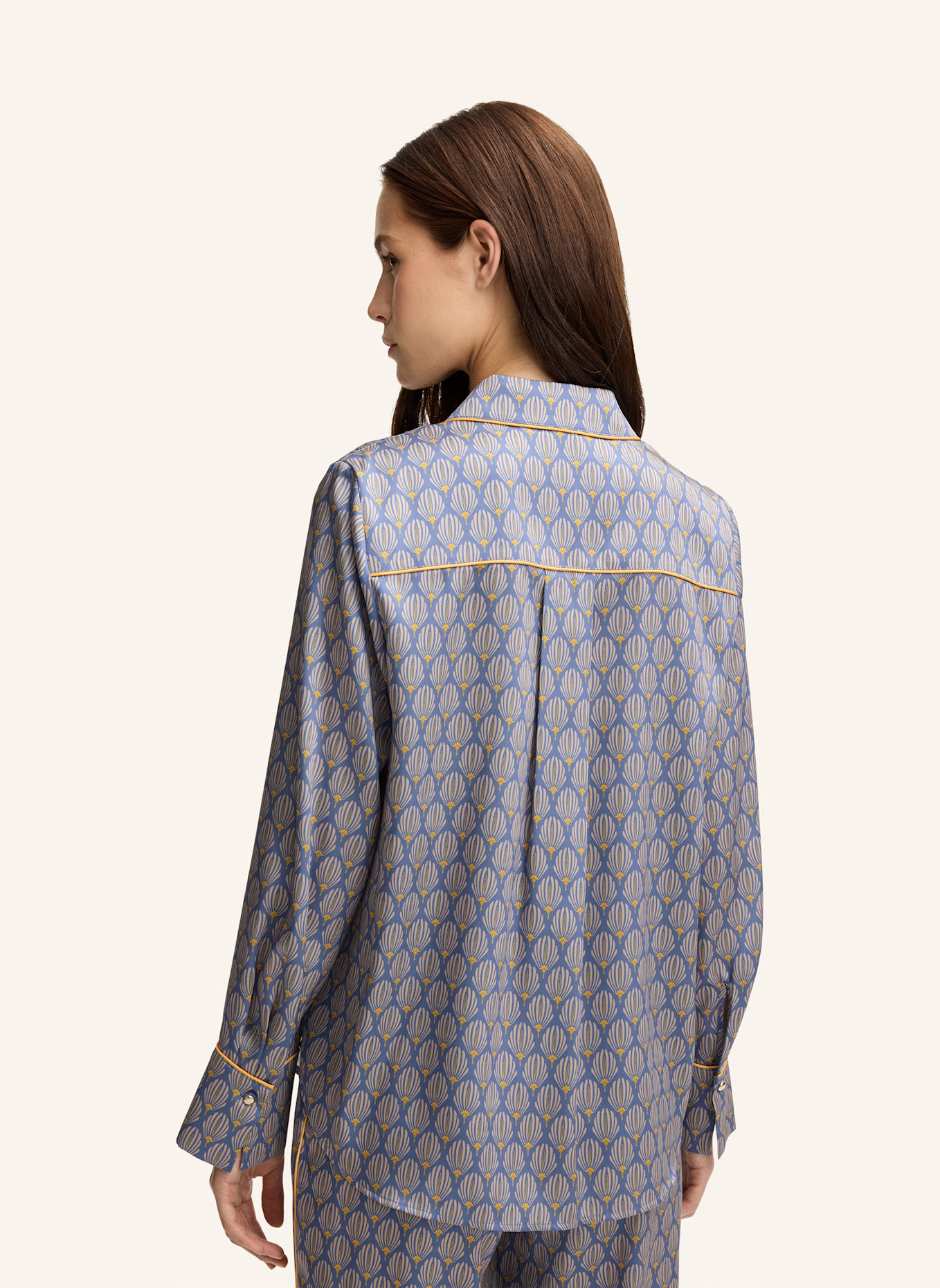 JOOP! Bluse: HELLBLAU/ BEIGE/ GELB