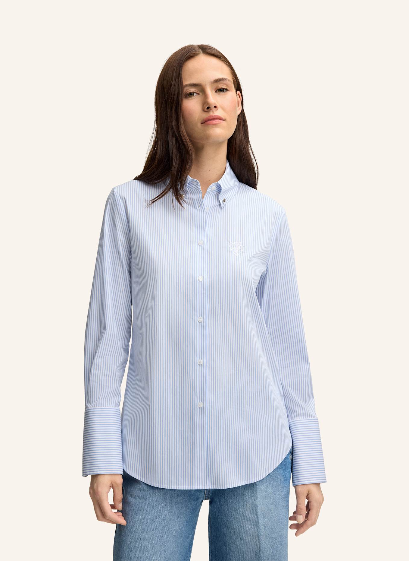 JOOP! Bluse: HELLBLAU/ WEISS