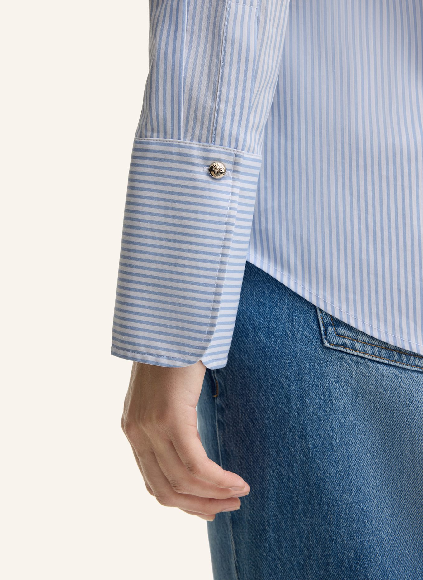 JOOP! Bluse: HELLBLAU/ WEISS