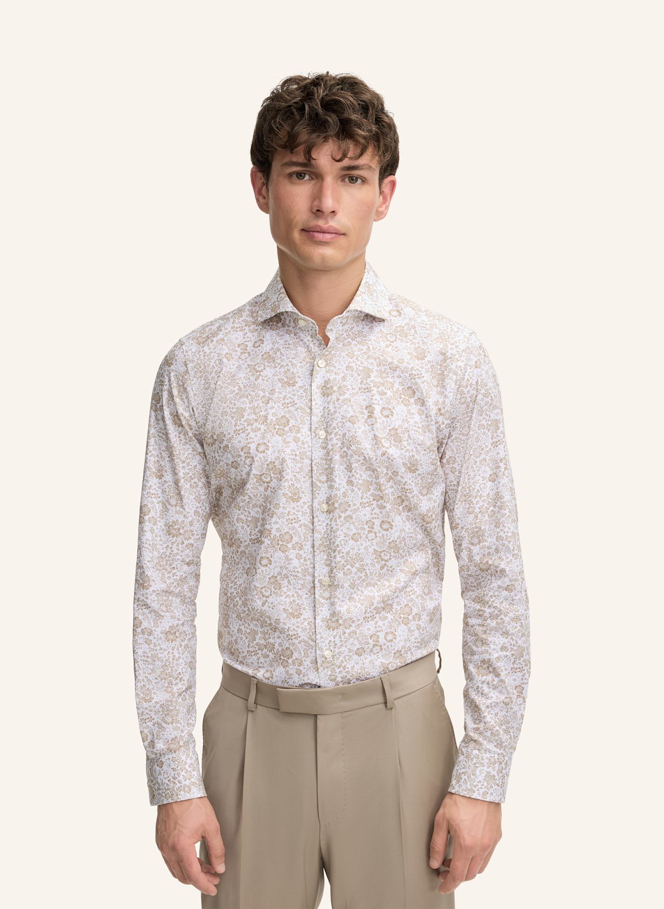 JOOP! Hemd PARES Slim Fit: WEISS/ BEIGE