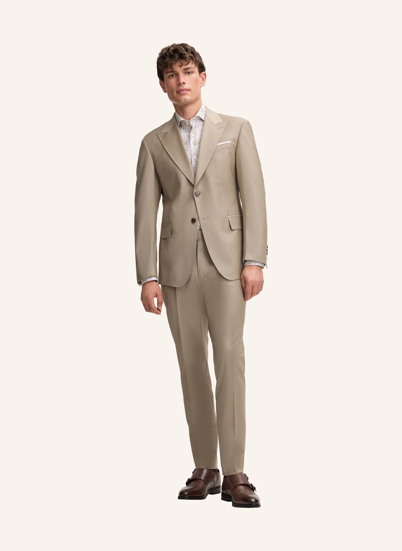 JOOP! Hemd PARES Slim Fit: WEISS/ BEIGE