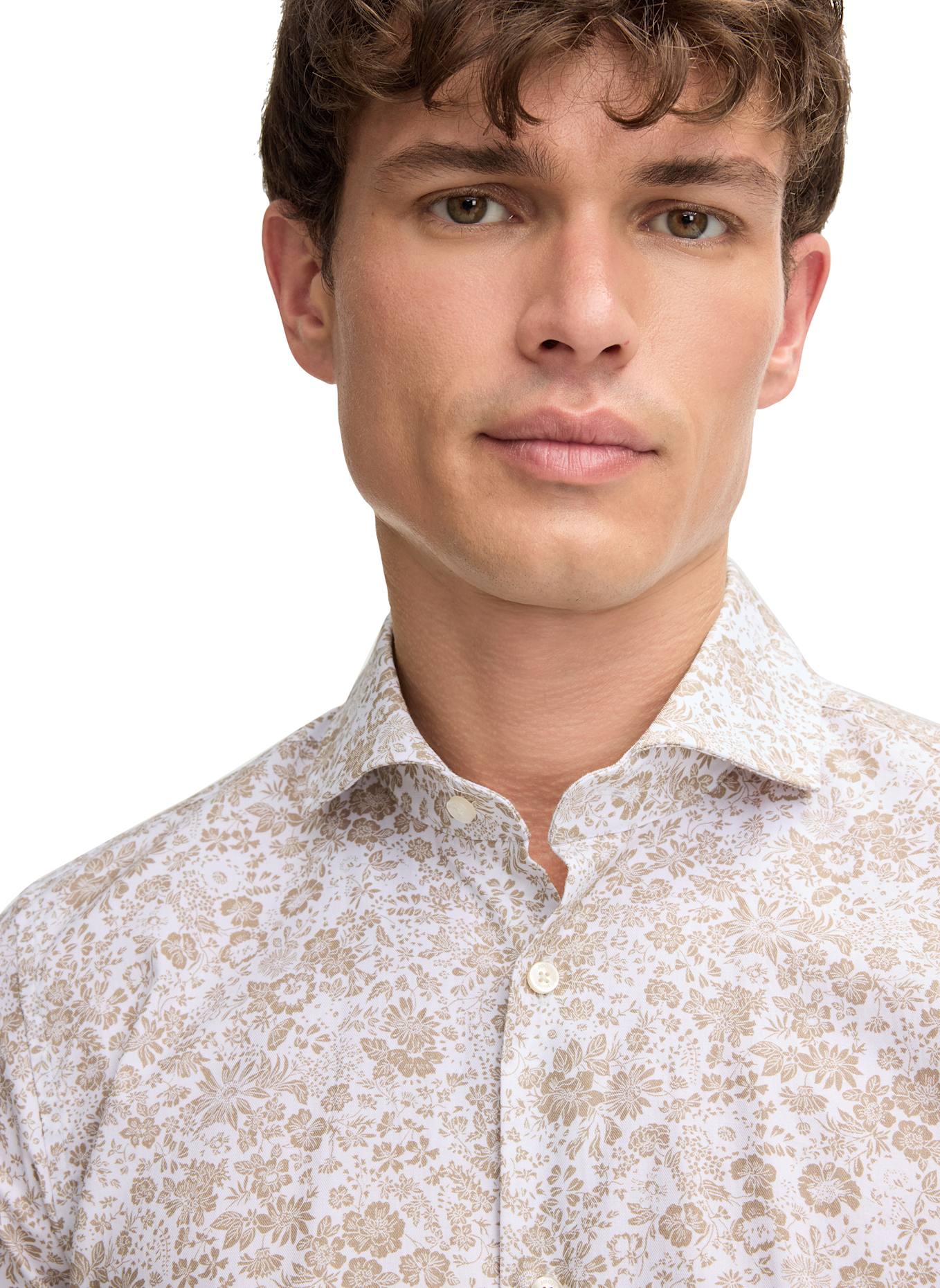 JOOP! Hemd PARES Slim Fit: WEISS/ BEIGE