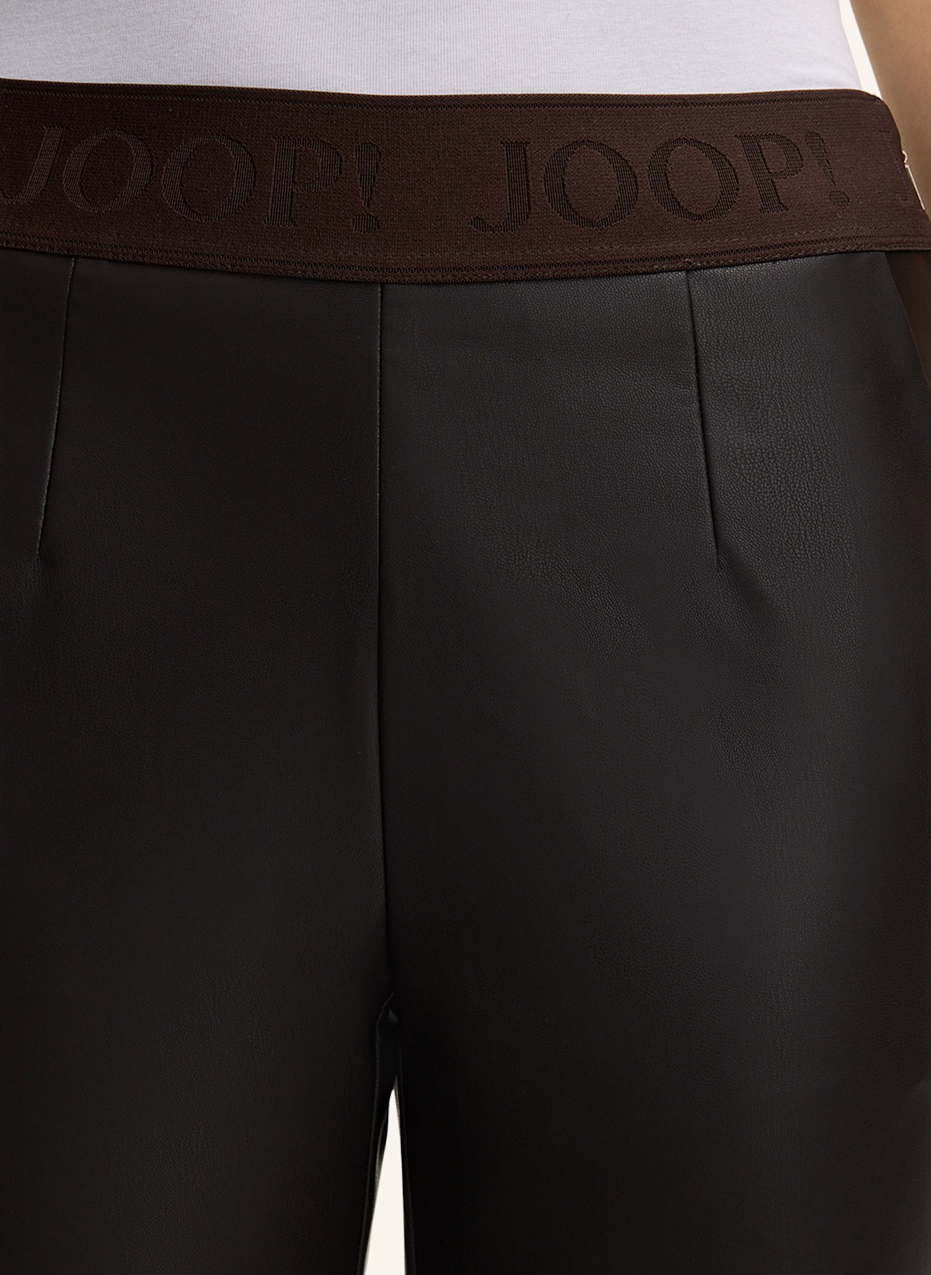 JOOP! Hose PATRICIA in Lederoptik: DUNKELBRAUN