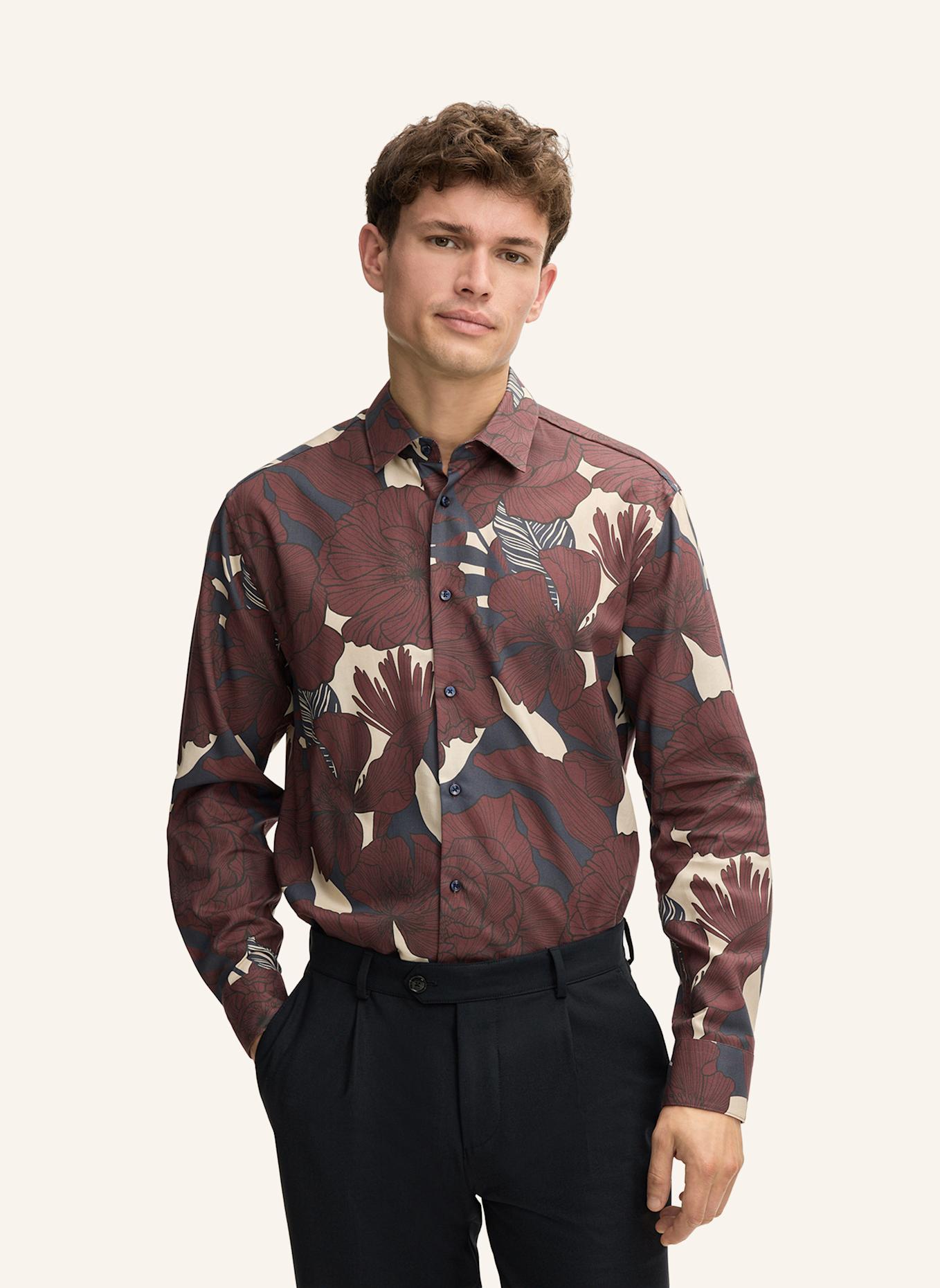 JOOP! Hemd Slim Fit: ROT/ BEIGE