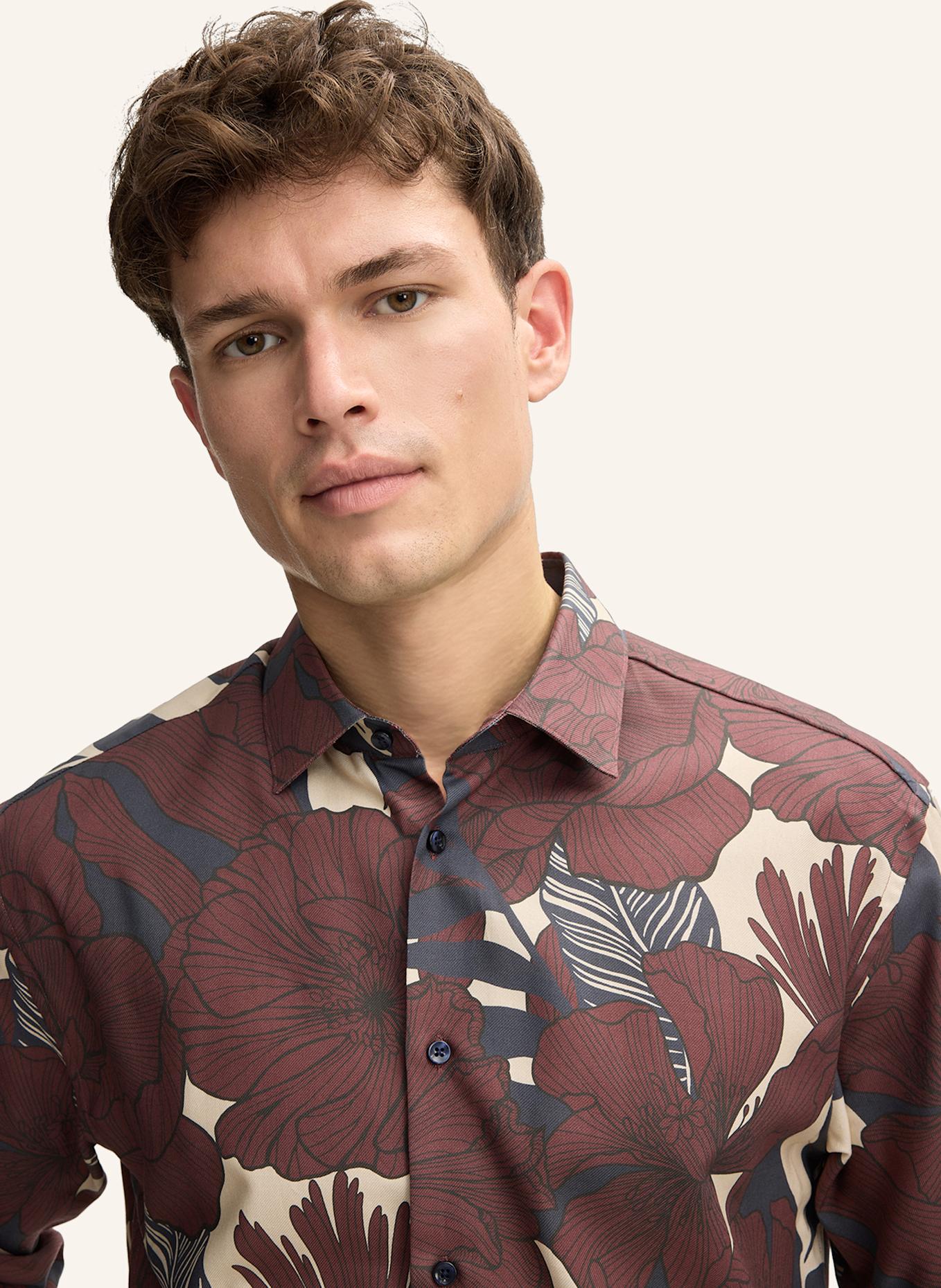 JOOP! Hemd Slim Fit: ROT/ BEIGE