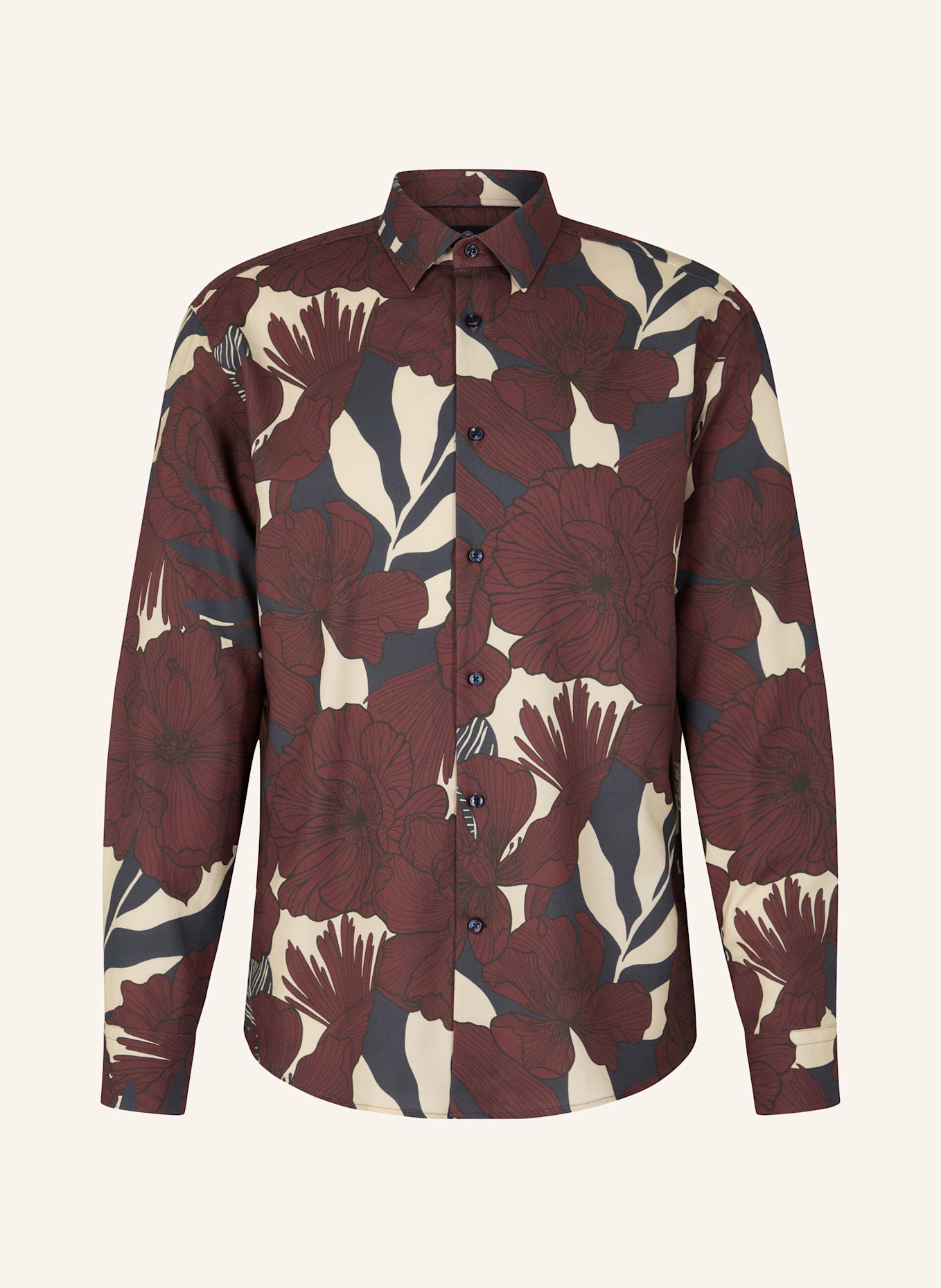 JOOP! Hemd Slim Fit: ROT/ BEIGE