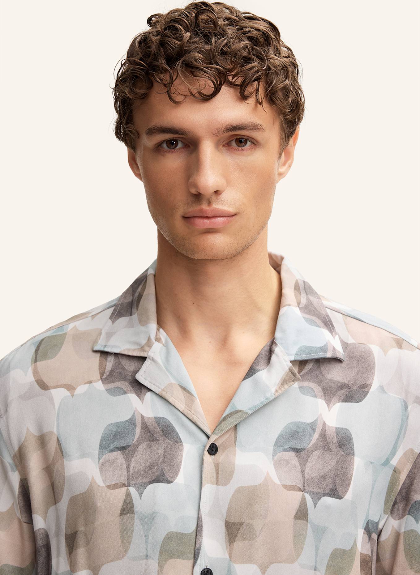 JOOP! JEANS Kurzarm-Hemd Regular Fit: ECRU