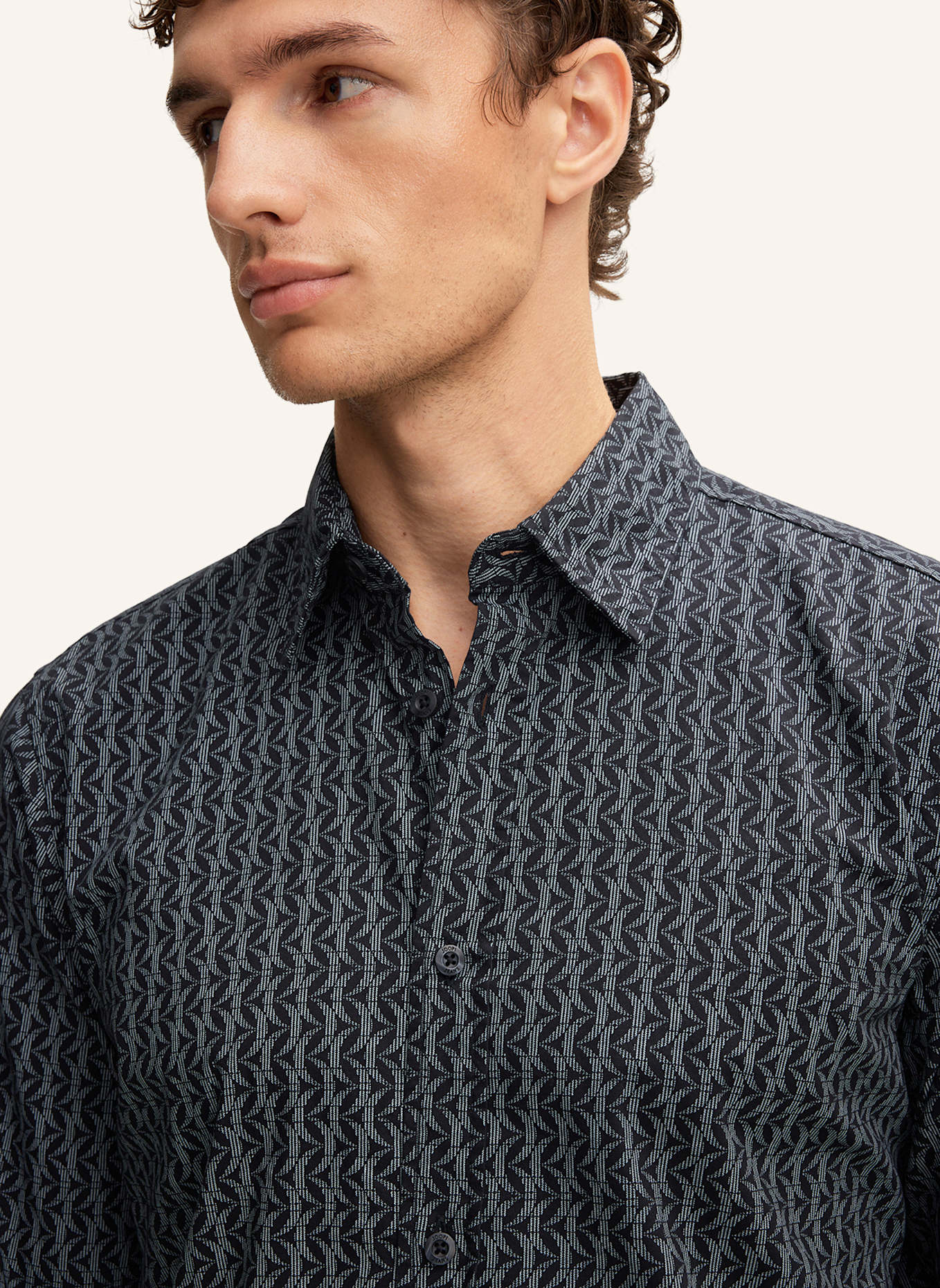 JOOP! JEANS Hemd Modern Fit: SCHWARZ