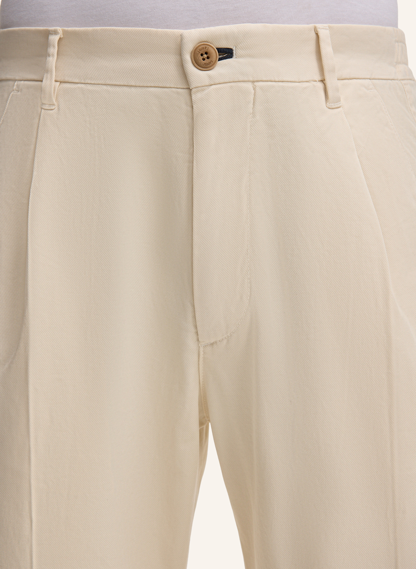 JOOP! JEANS Bundfaltenhose Loose Fit: CREME