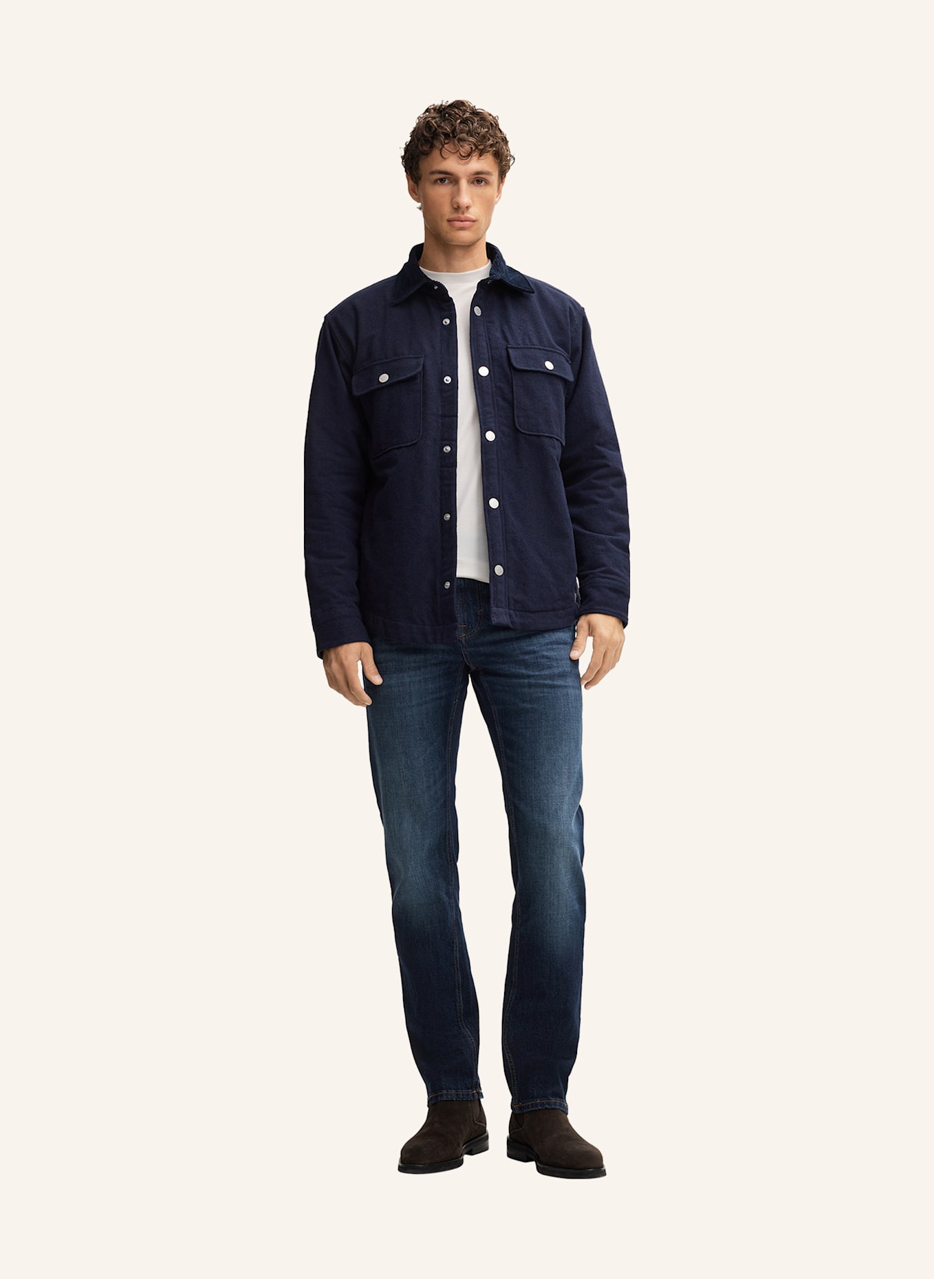 JOOP! JEANS Overshirt Casual Fit: DUNKELBLAU