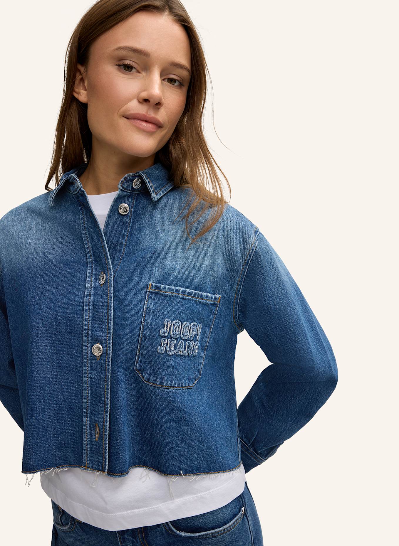 JOOP! JEANS Jeansbluse: DUNKELBLAU