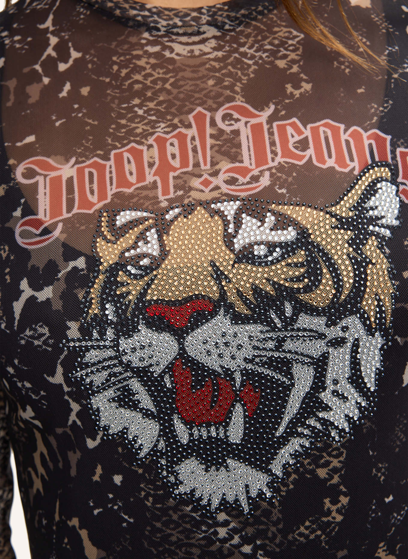 JOOP! JEANS Langarmshirt: BRAUN/ BEIGE