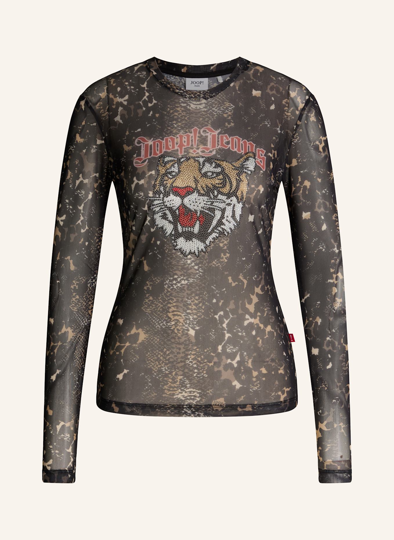 JOOP! JEANS Langarmshirt: BRAUN/ BEIGE