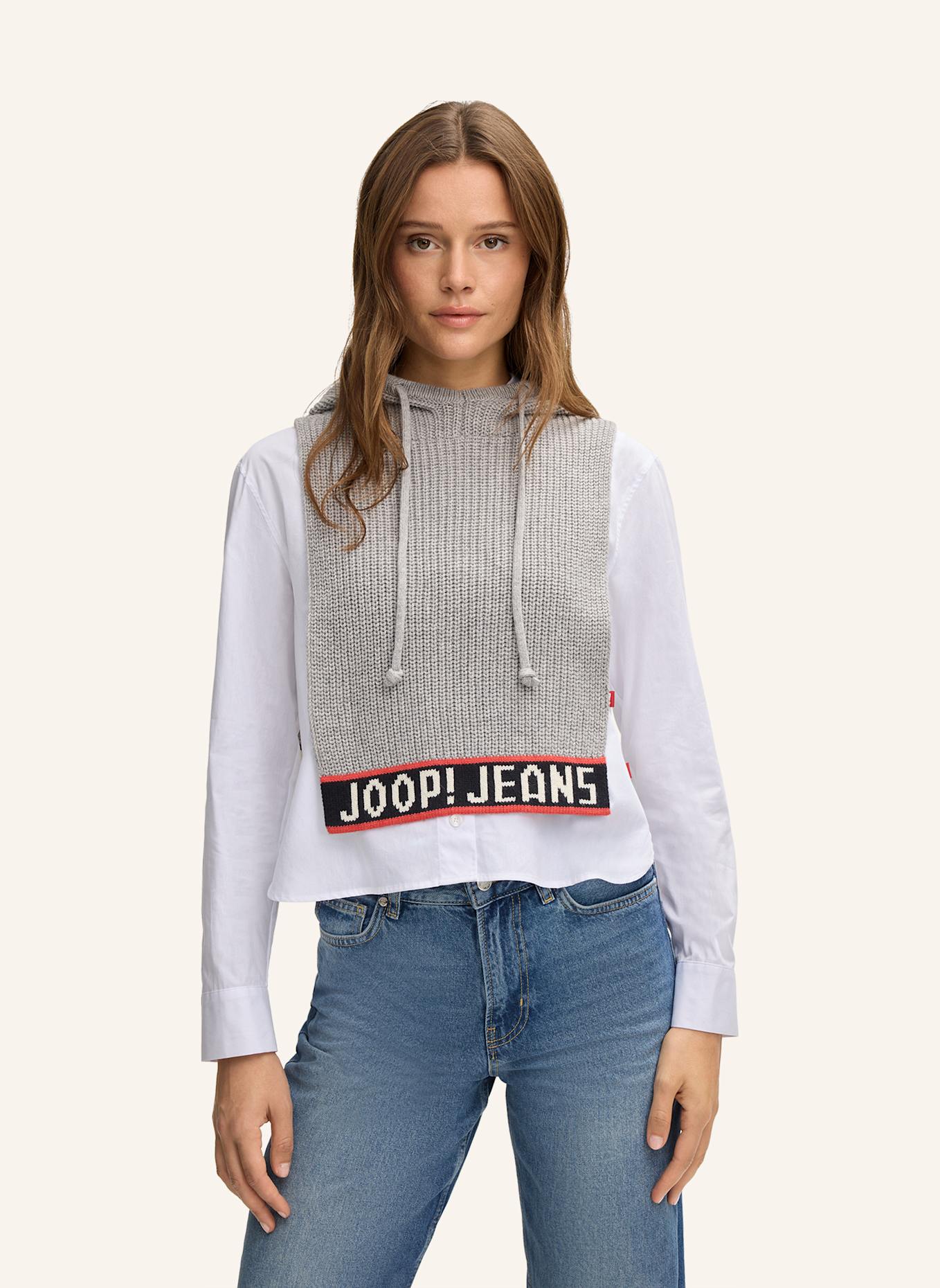 JOOP! JEANS Strick-Hoodie: HELLGRAU