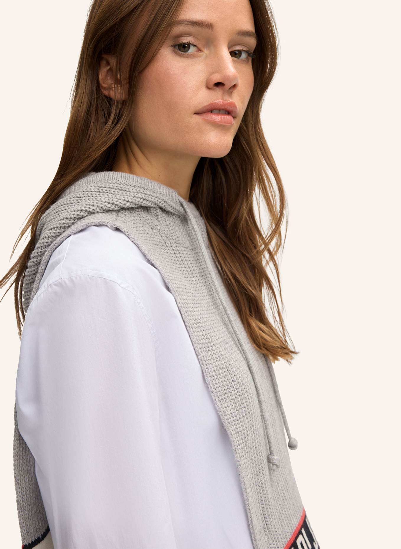 JOOP! JEANS Strick-Hoodie: HELLGRAU