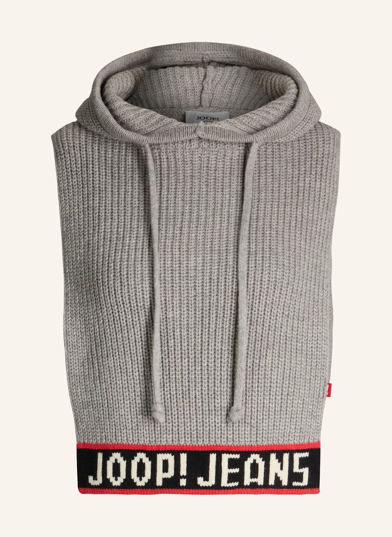 JOOP! JEANS Strick-Hoodie: HELLGRAU