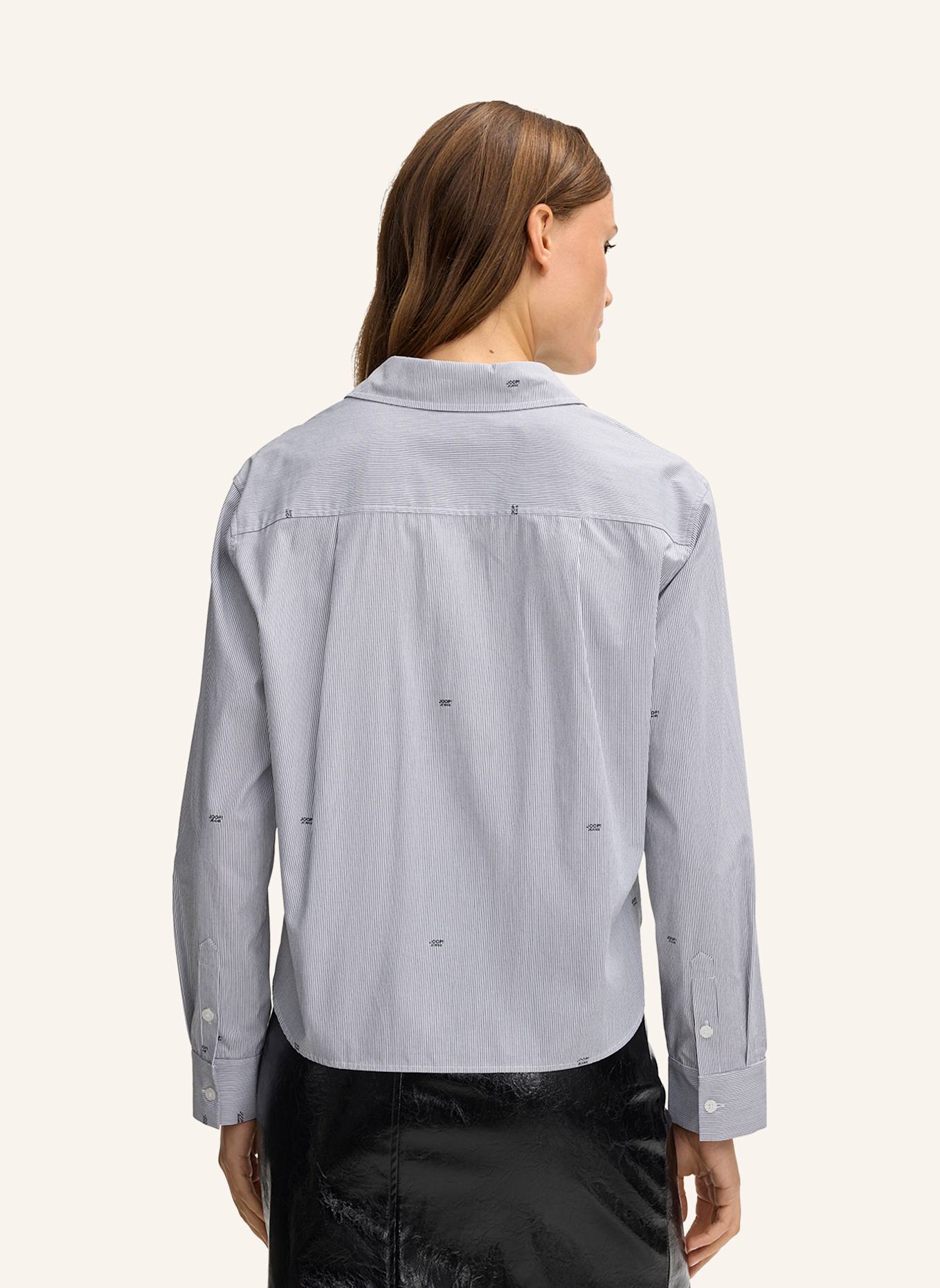 JOOP! JEANS Hemdkragenbluse: GRAU/ WEISS