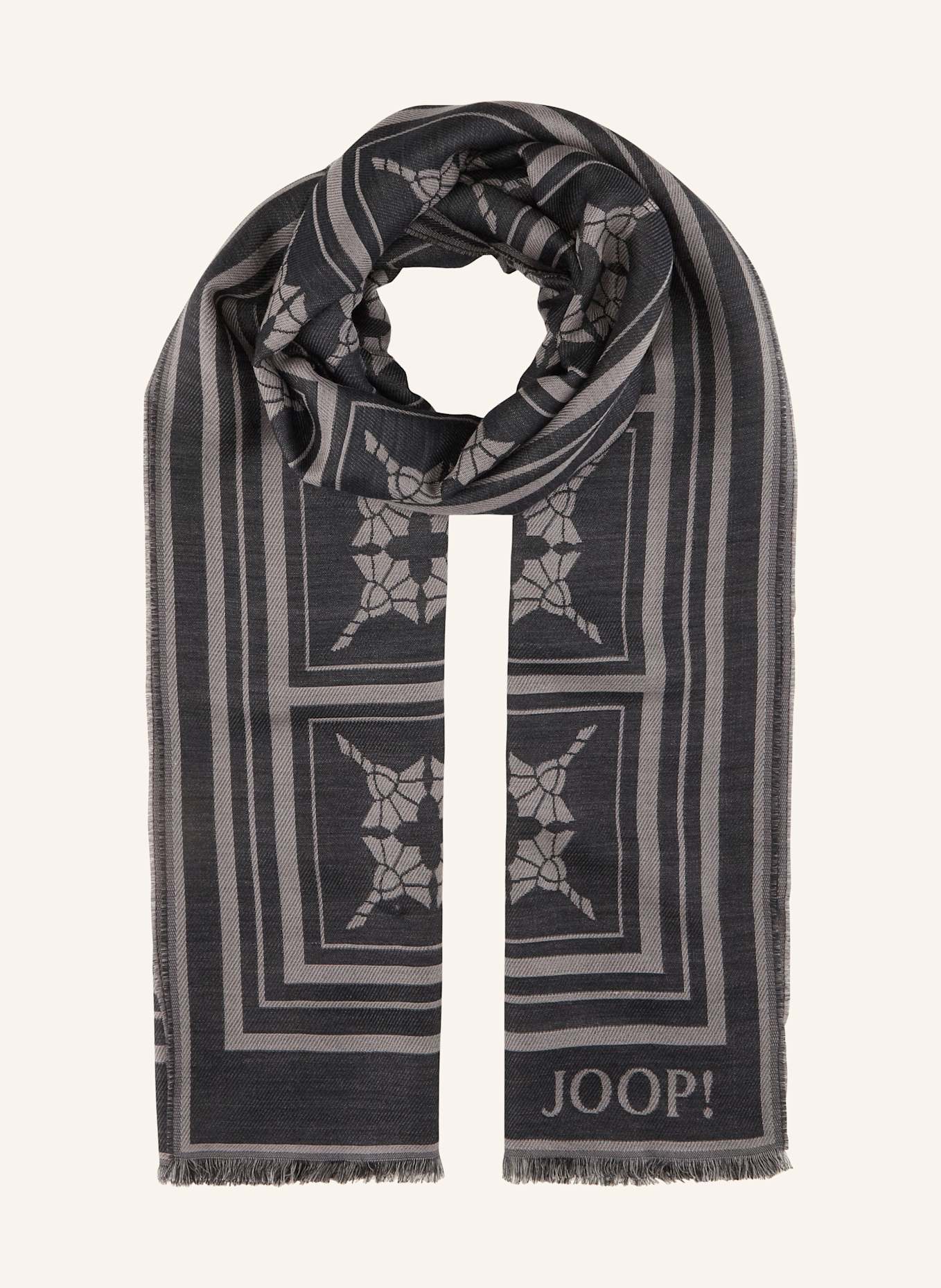 JOOP! Schal: SCHWARZ/ GRAU