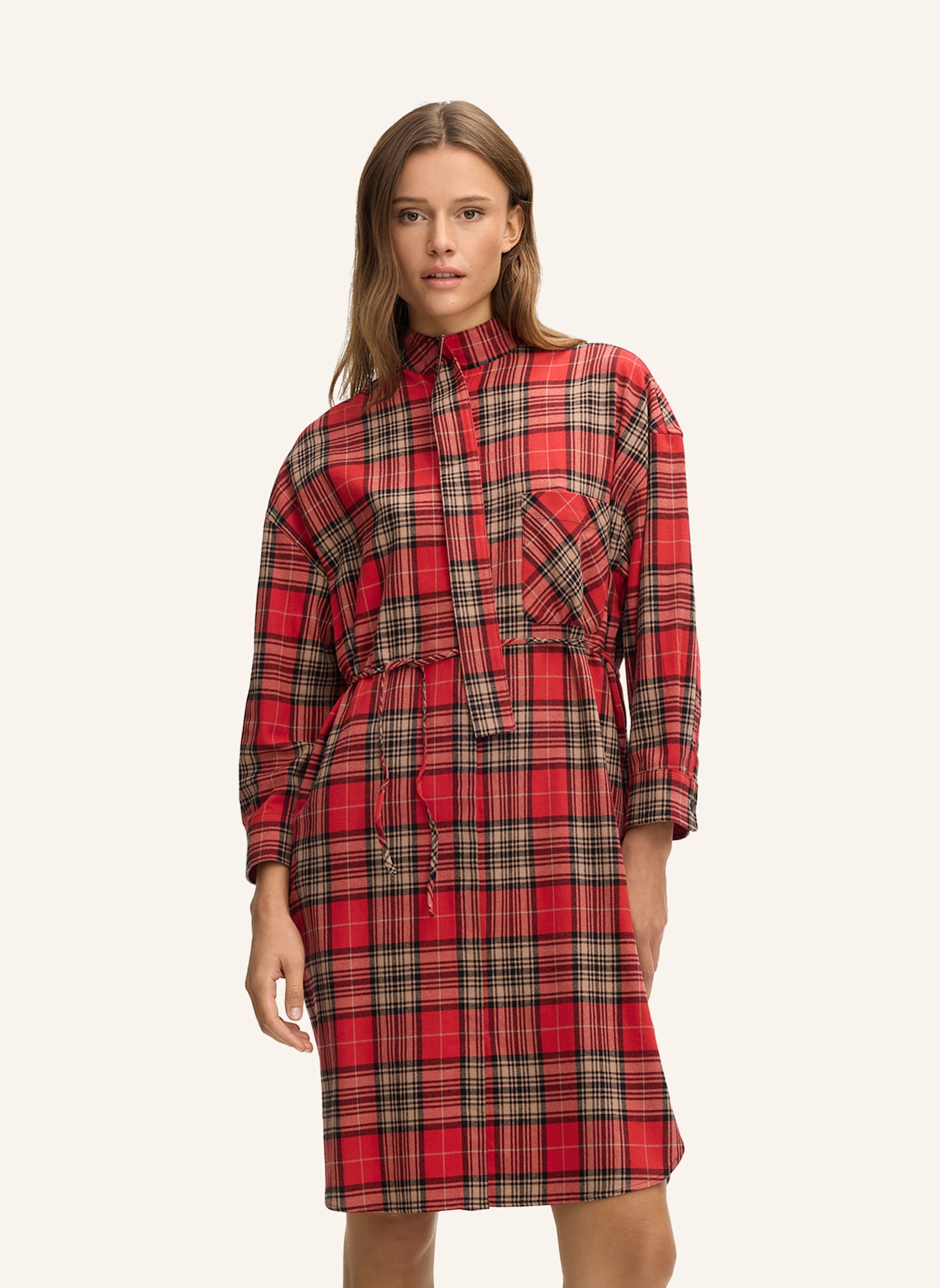 JOOP! JEANS Kleid: ROT/ SCHWARZ