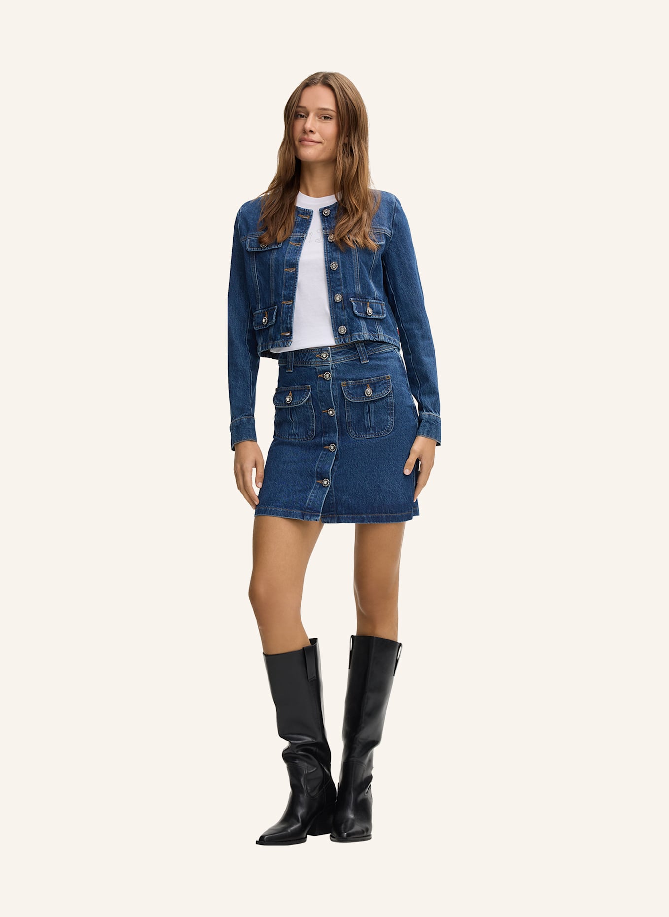 JOOP! JEANS Jeansrock: BLAU