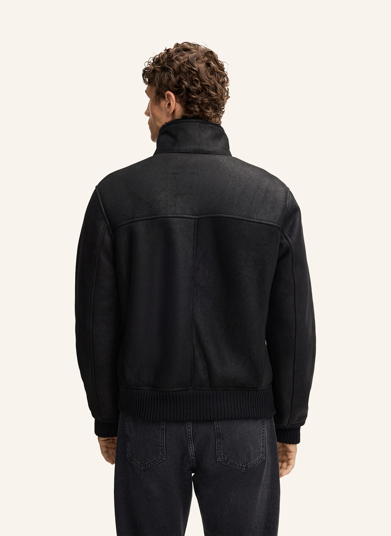 JOOP! JEANS Lederjacke: SCHWARZ