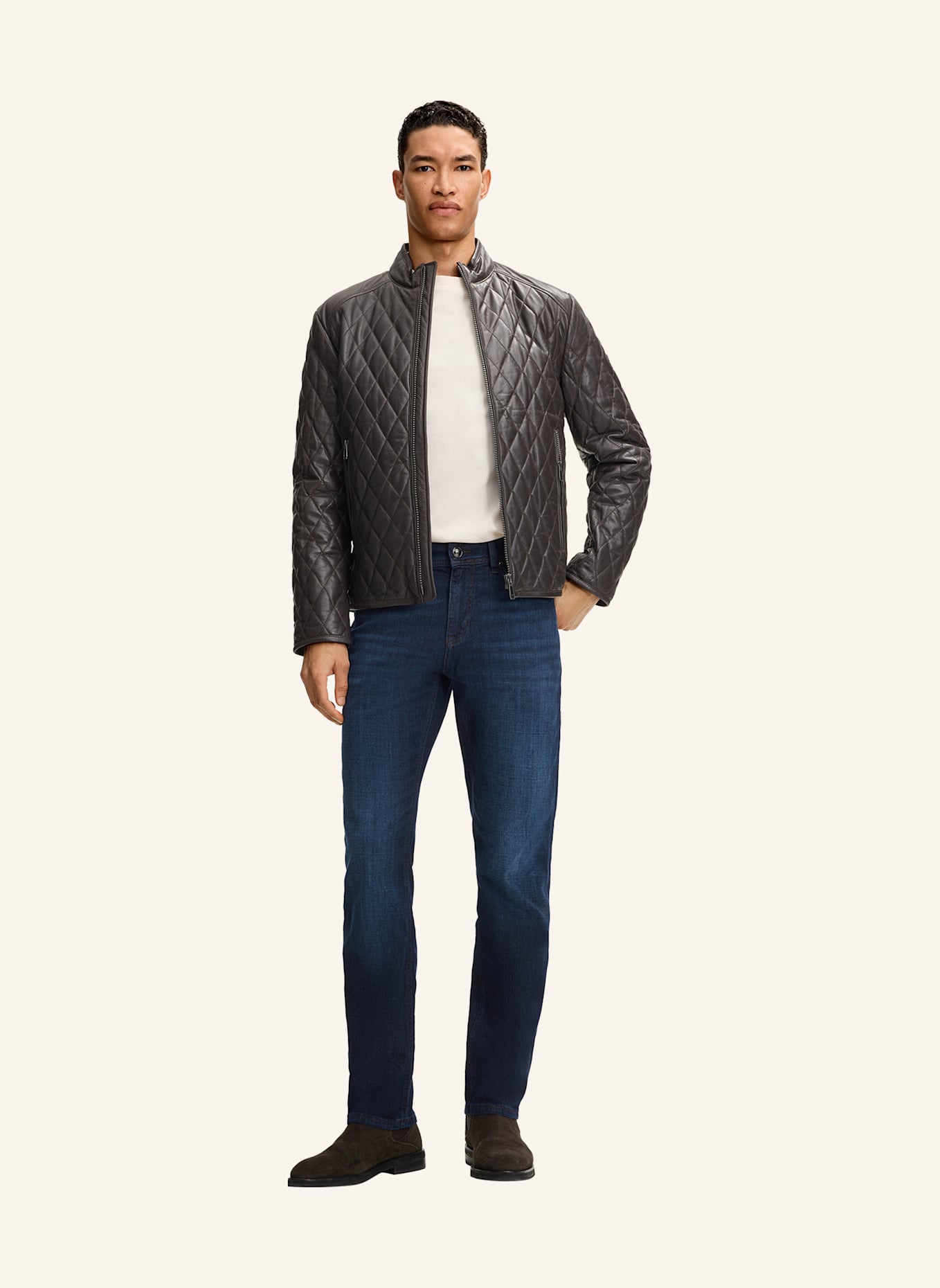 JOOP! Lederjacke: DUNKELBRAUN