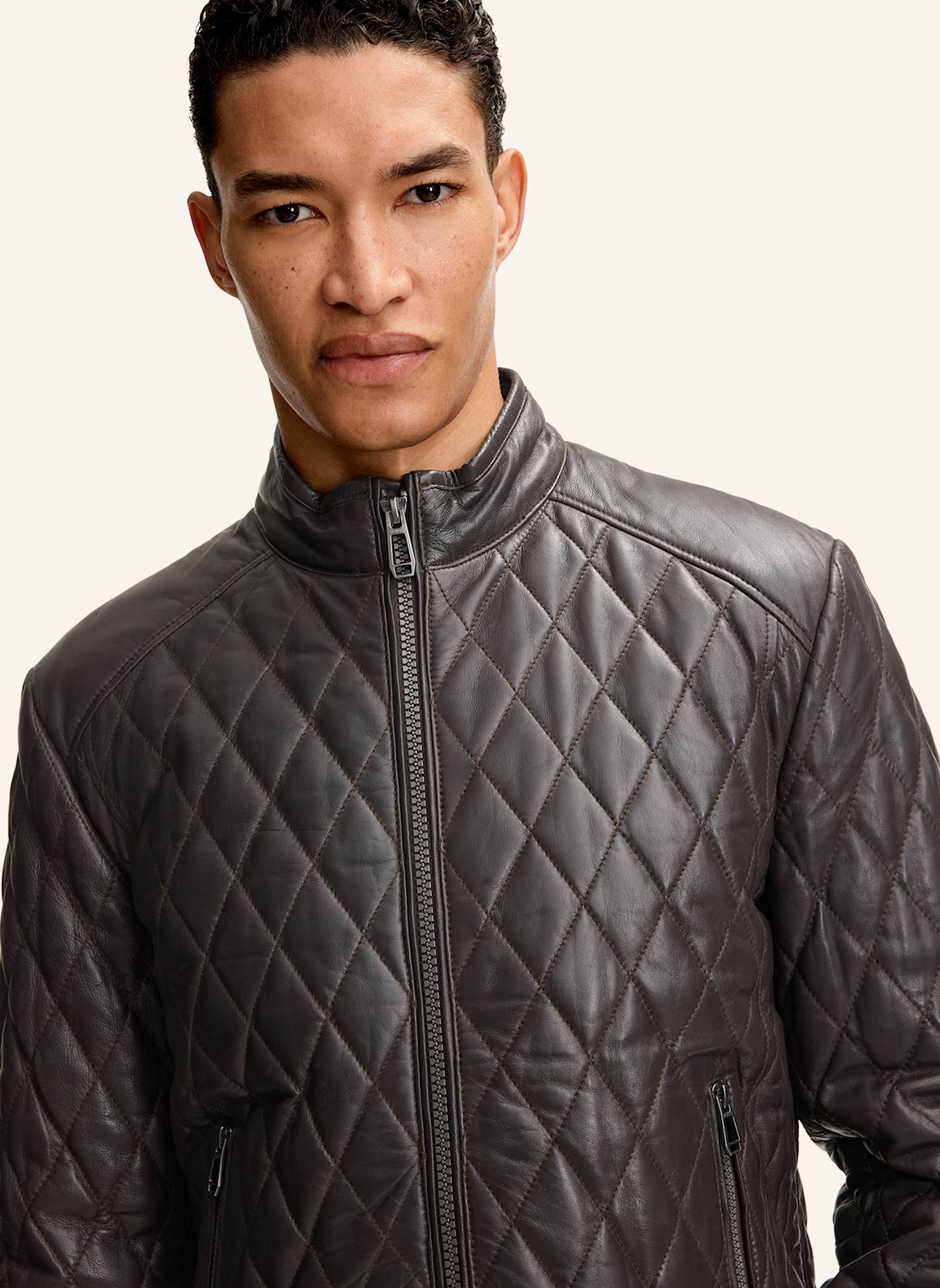 JOOP! Lederjacke: DUNKELBRAUN