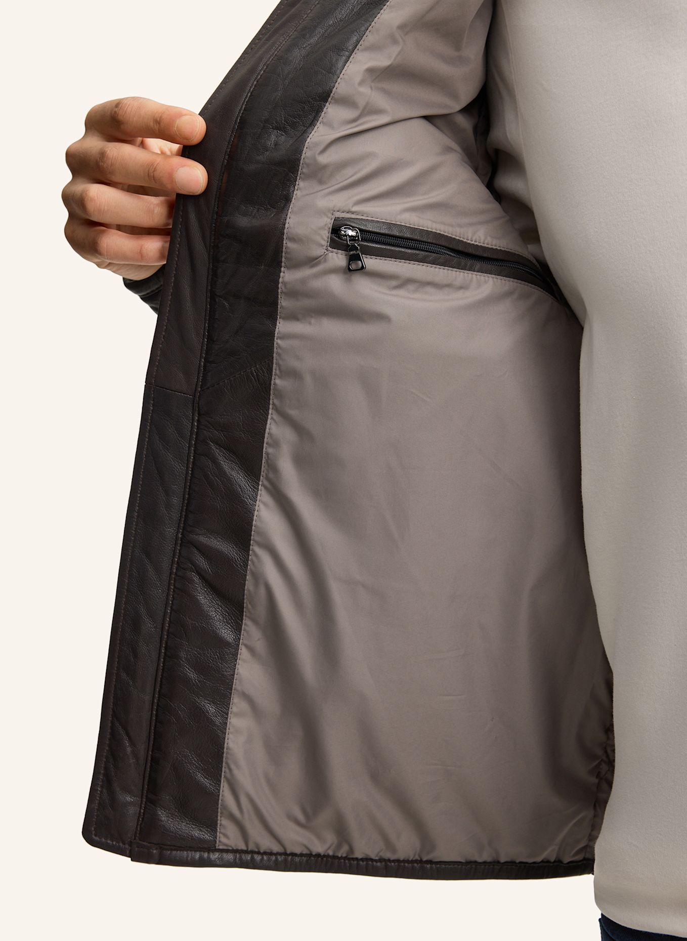 JOOP! Lederjacke: DUNKELBRAUN