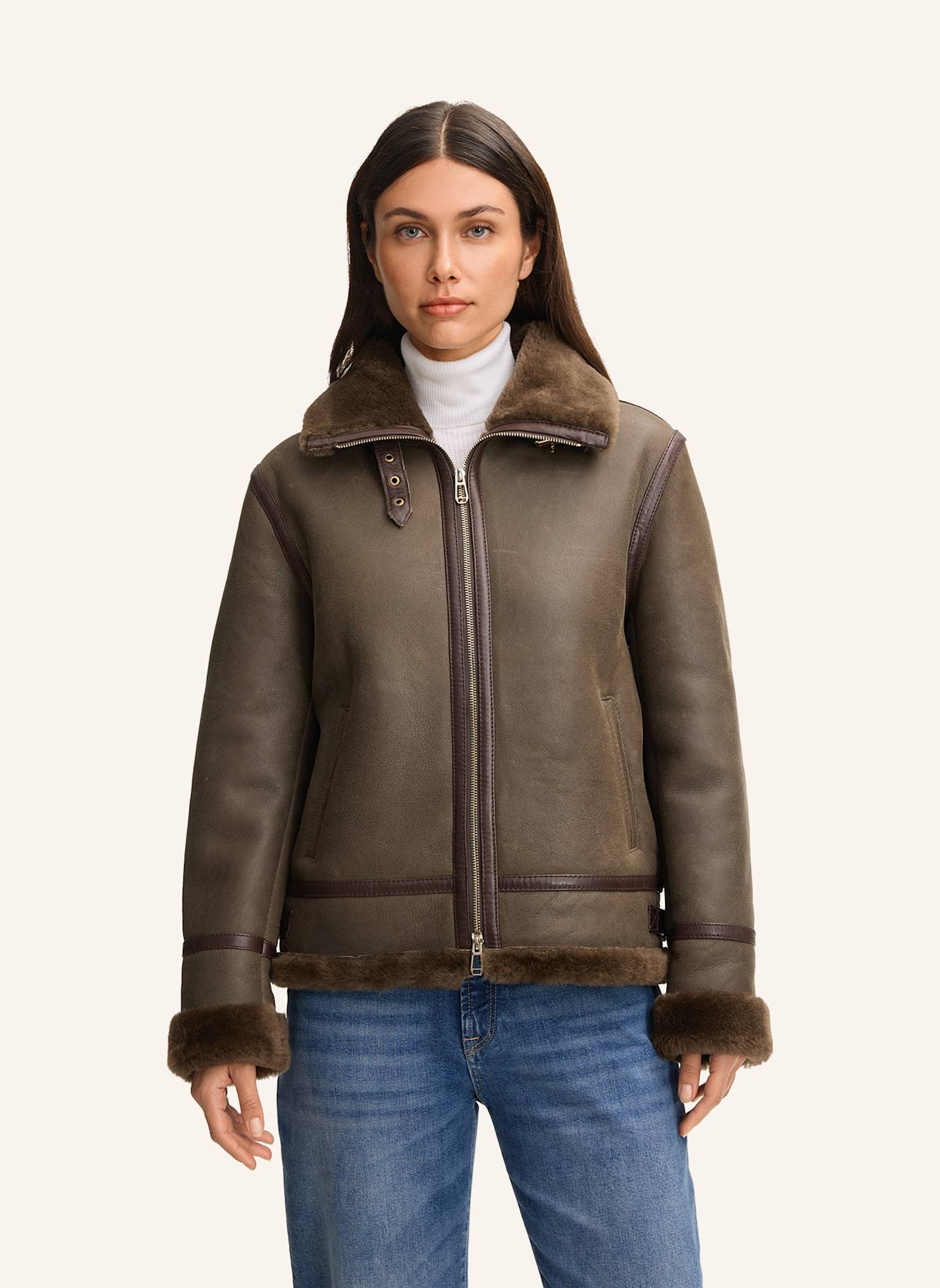 JOOP! Lammfelljacke: BRAUN