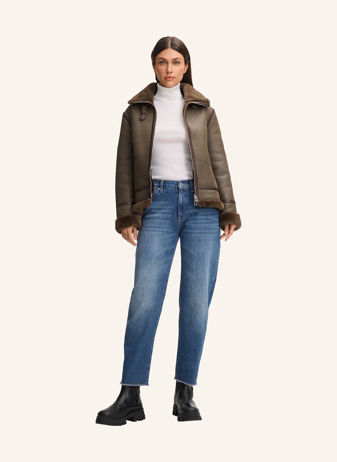 JOOP! Lammfelljacke: BRAUN