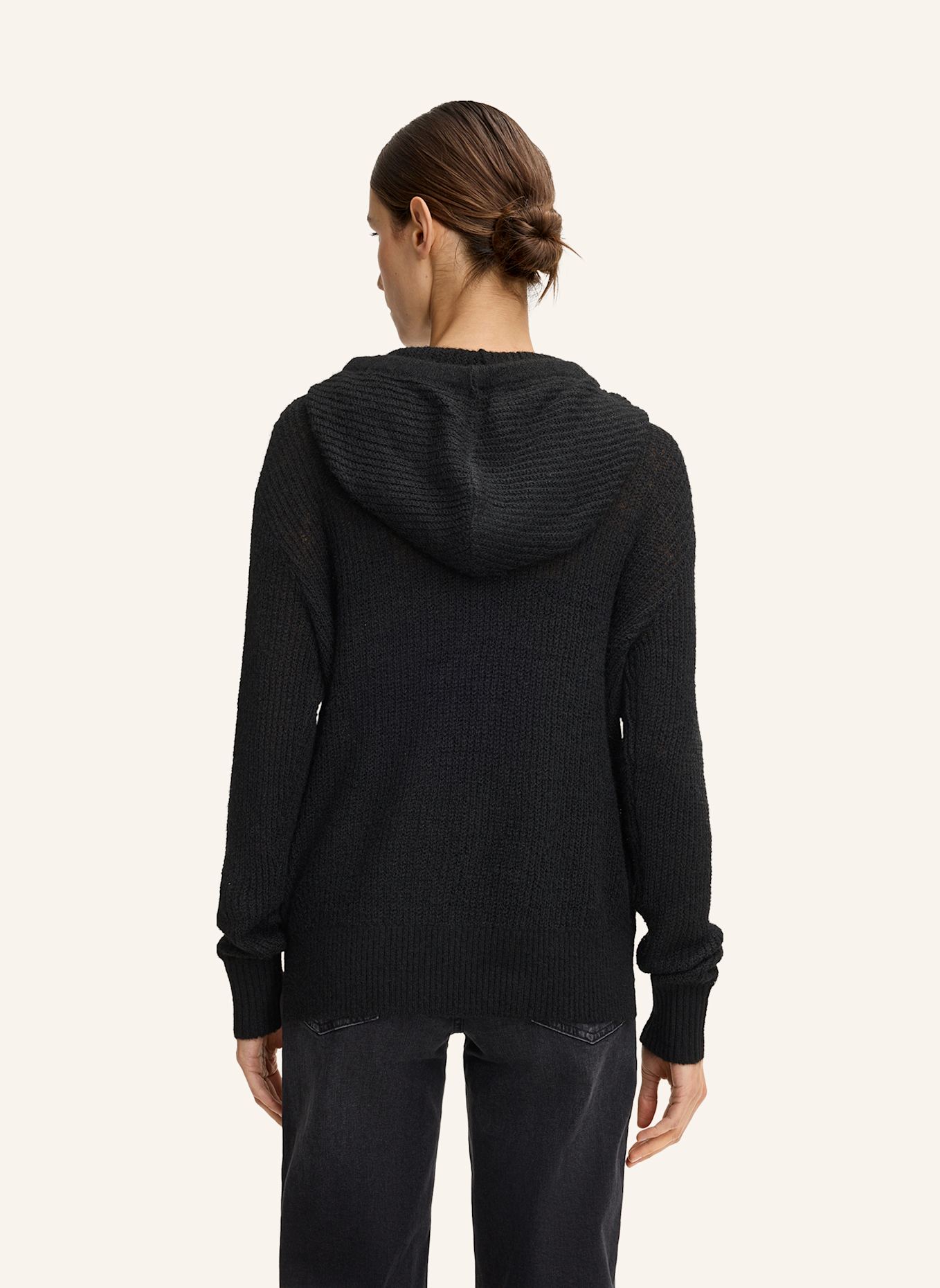 JOOP! JEANS Strick-Hoodie: SCHWARZ
