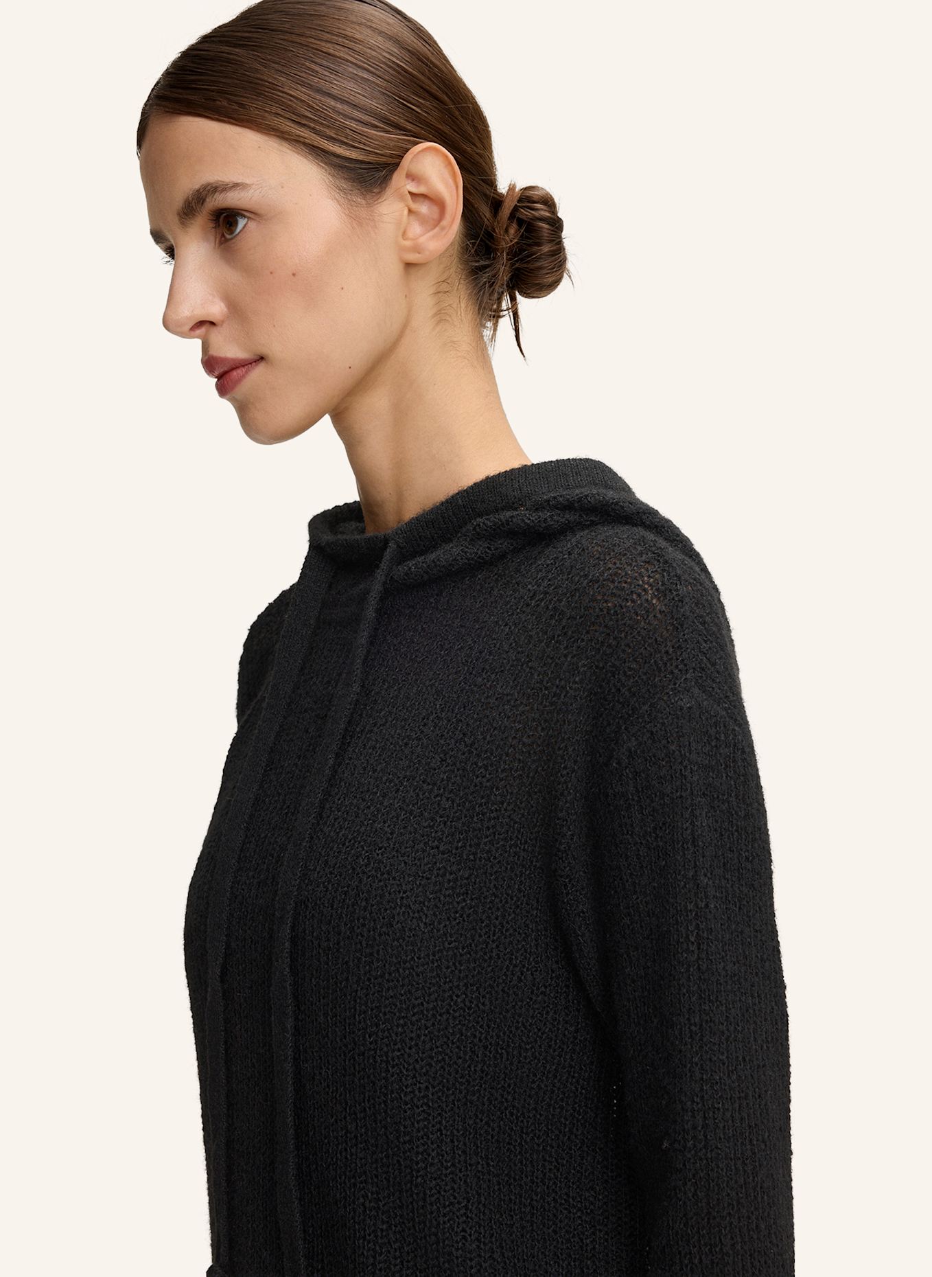 JOOP! JEANS Strick-Hoodie: SCHWARZ