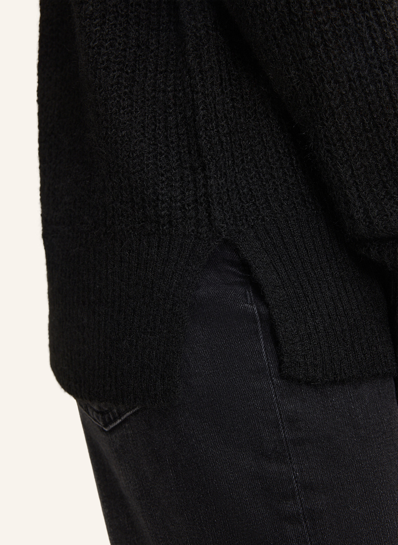 JOOP! JEANS Strick-Hoodie: SCHWARZ