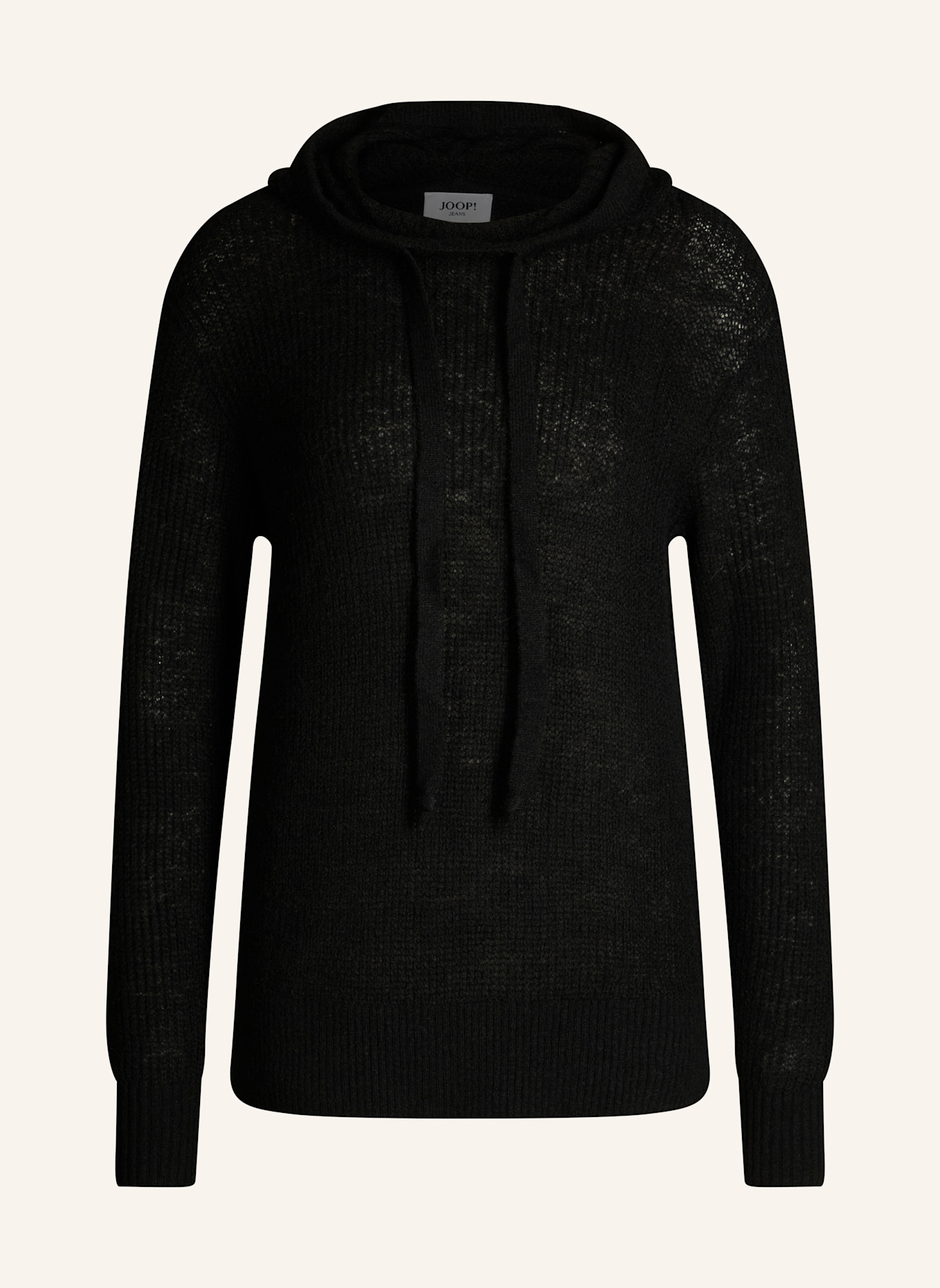 JOOP! JEANS Strick-Hoodie: SCHWARZ